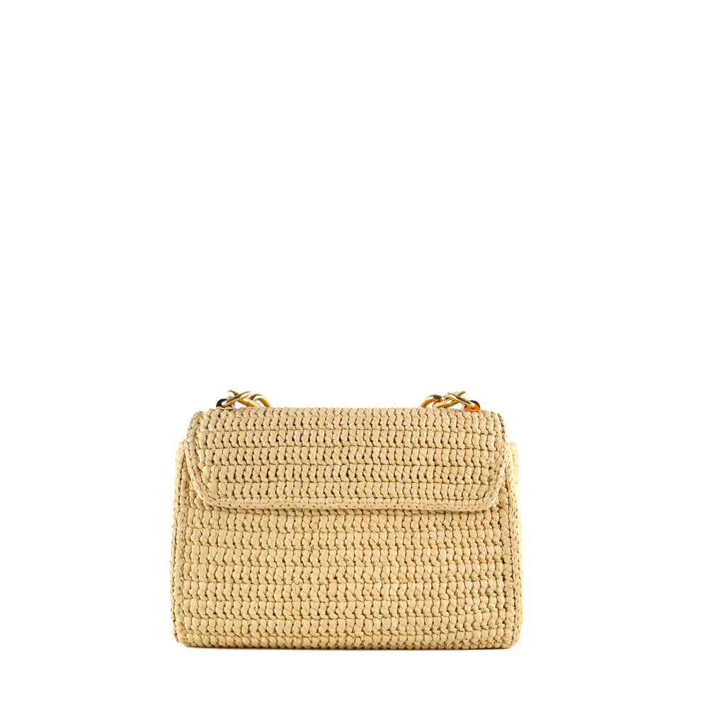 LOUIS VUITTON - Sac à bandoulière Twist MM en raphia naturel