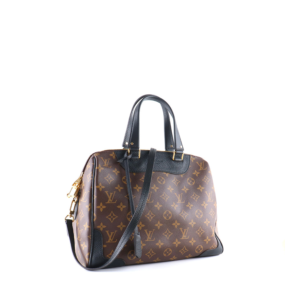 LOUIS VUITTON - Sac à bandoulière Retiro en toile monogrammée et cuir noir