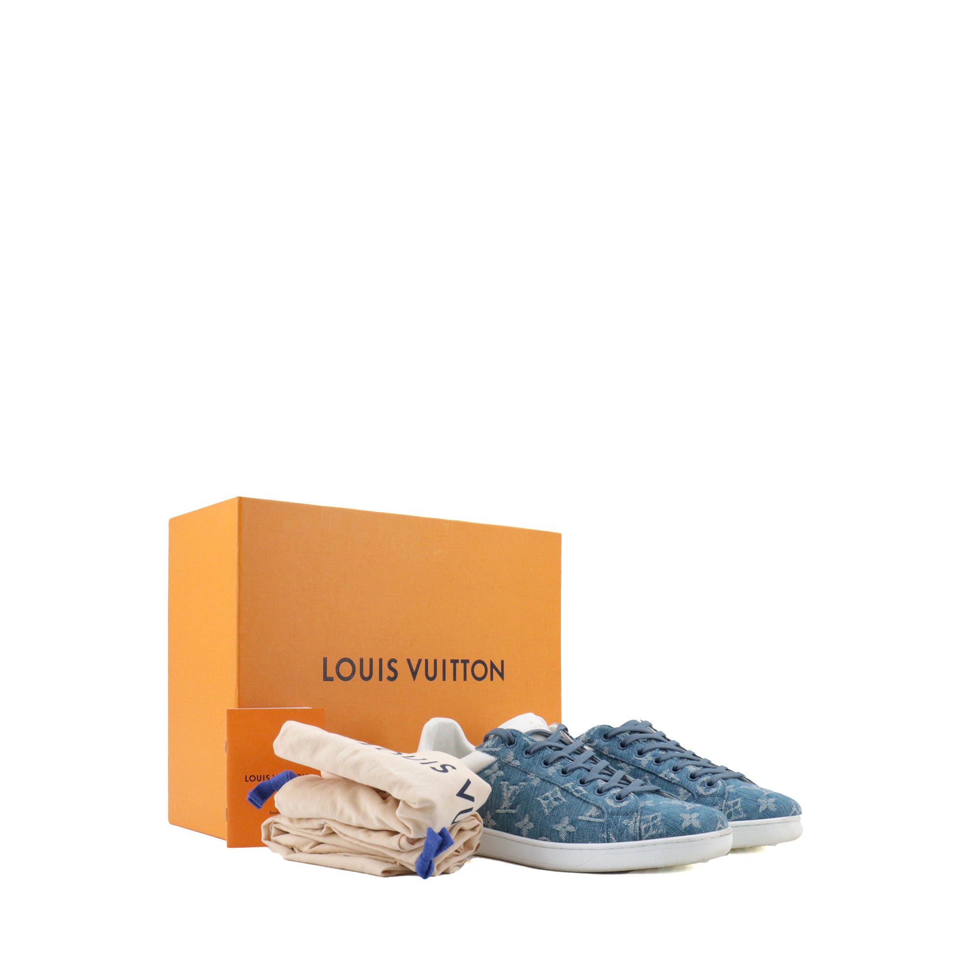 LOUIS VUITTON - Sneakers Luxembourg Louis Vuitton en denim bleu (T40)