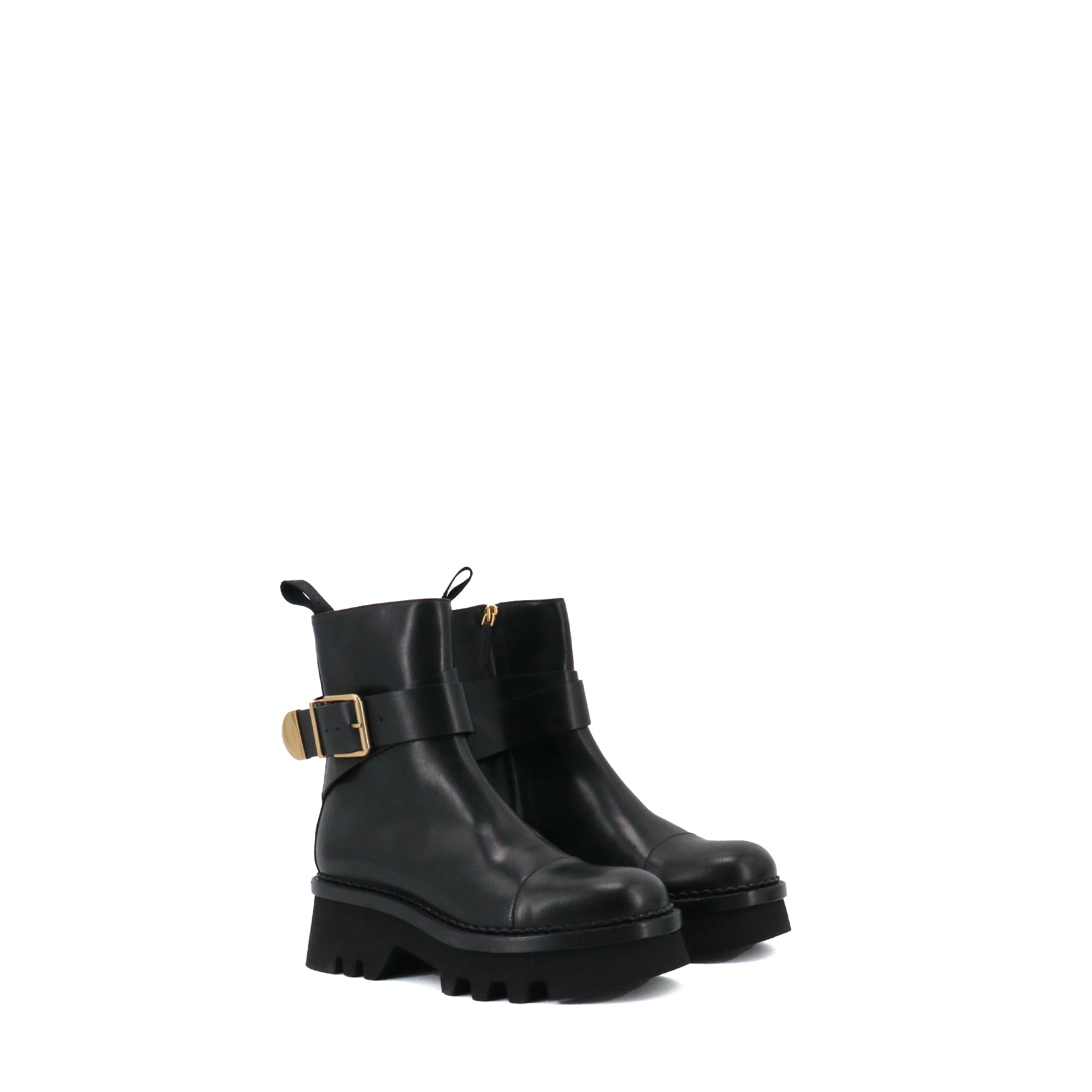 CHLOÉ - Bottines Owena Chloé en cuir noir (T40)