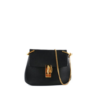 CHLOÉ - Drew shoulder bag in black grained leather