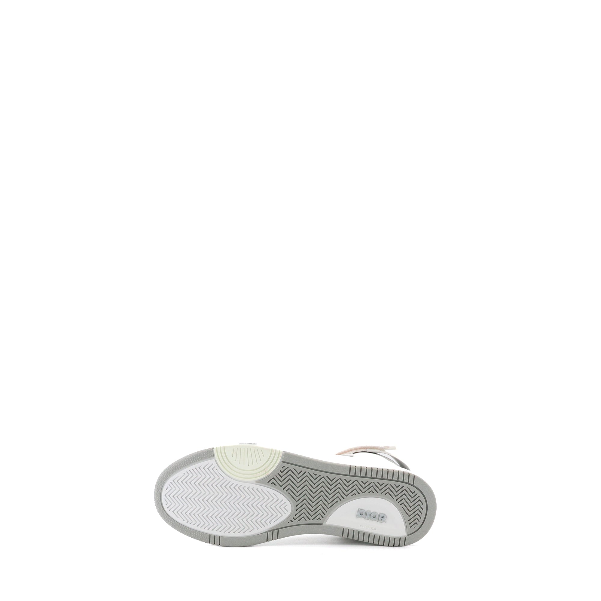 DIOR - Sneakers B27 Mid Dior en cuir blanc et gris (T44)