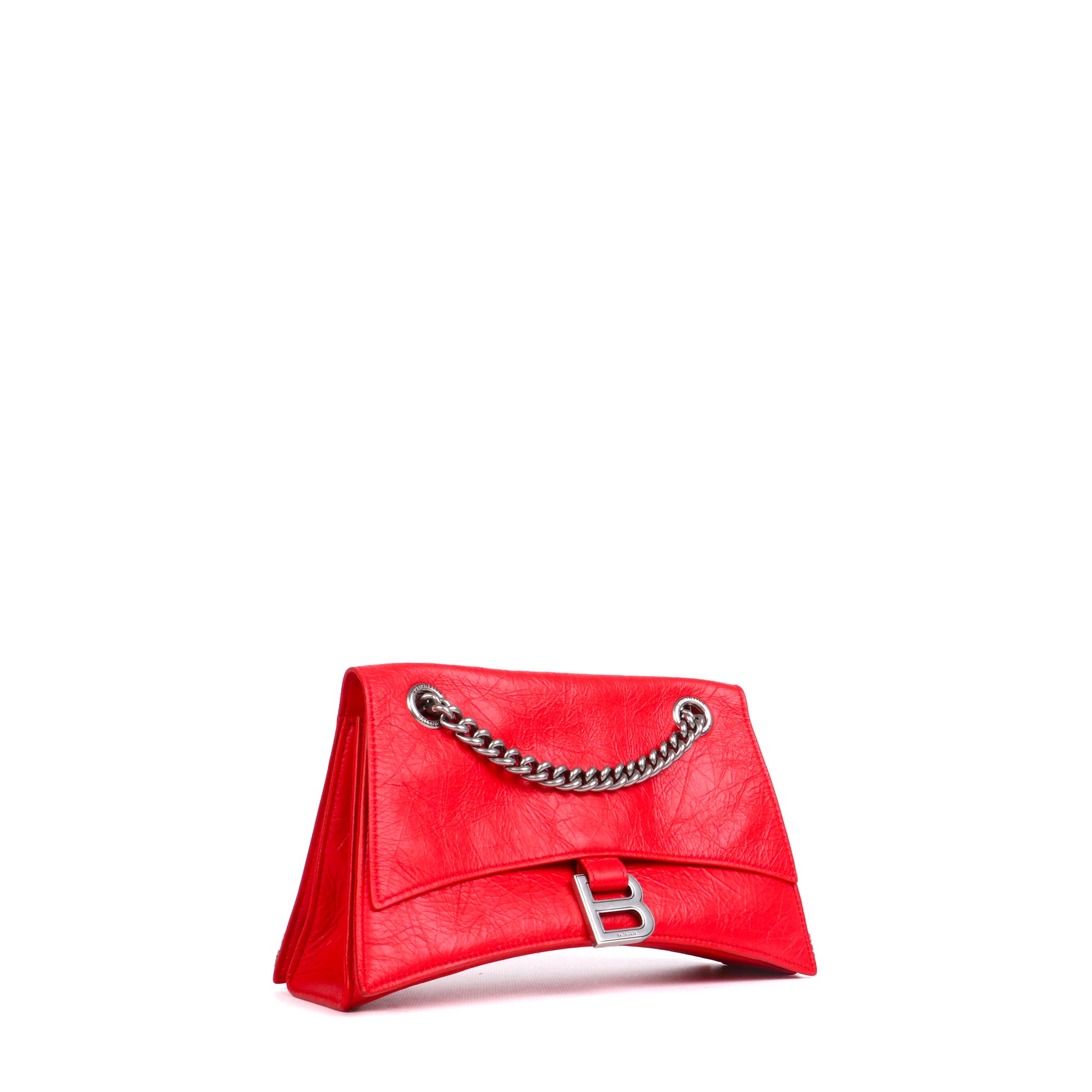 BALENCIAGA - Crush small shoulder bag in black leather