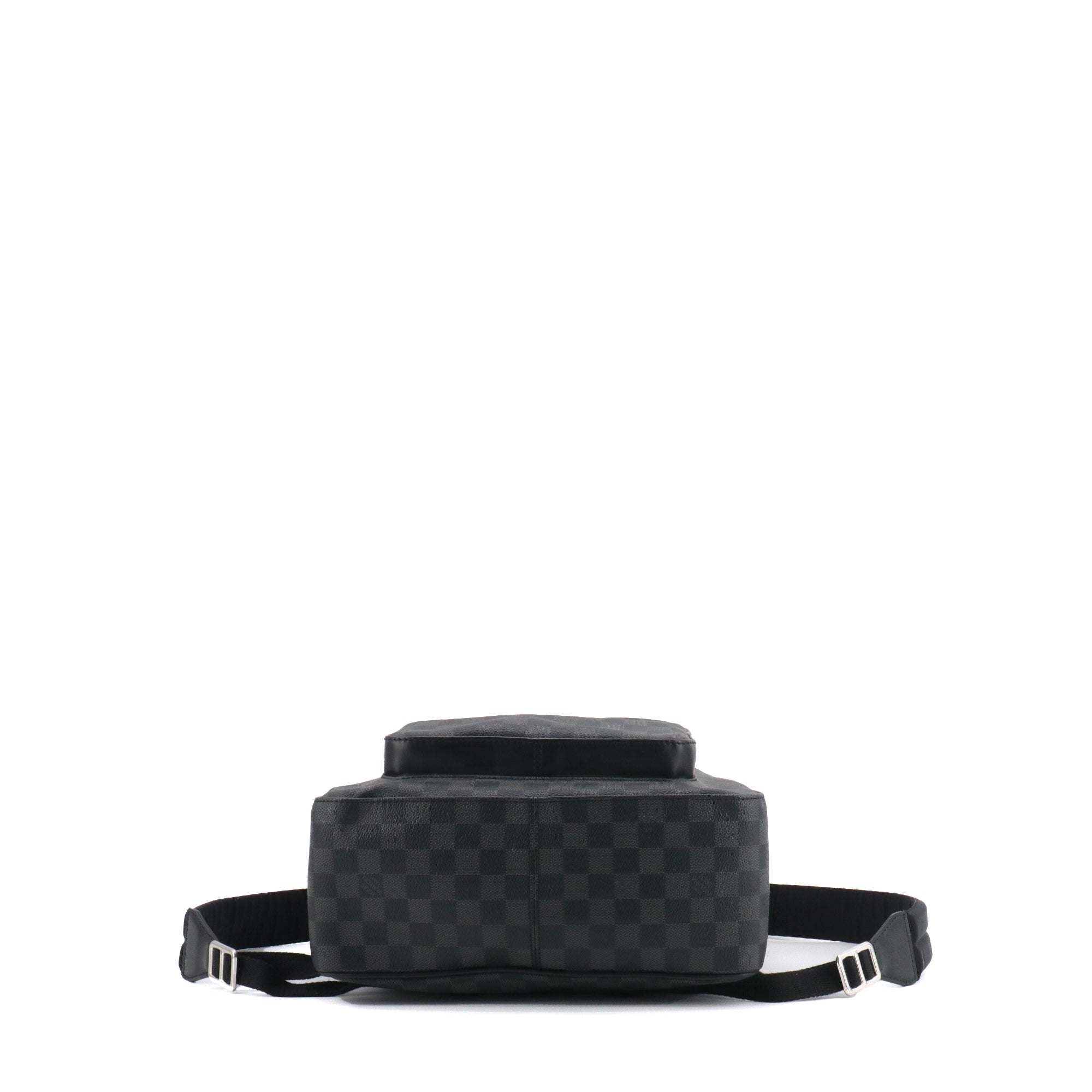 LOUIS VUITTON - Sac à dos Josh Louis Vuitton en cuir noir et toile damier graphite
