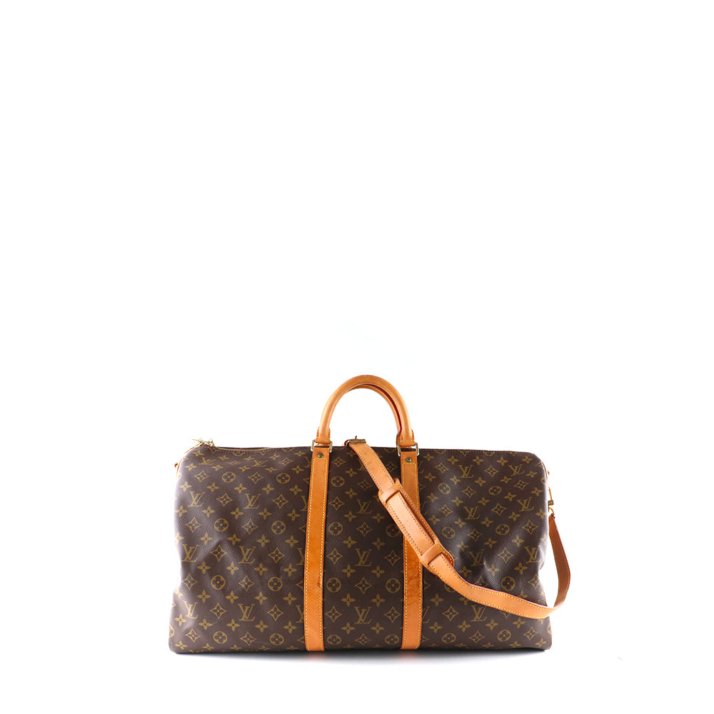 LOUIS VUITTON - Keepall 55 travel bag with shoulder strap in vintage monogram canvas