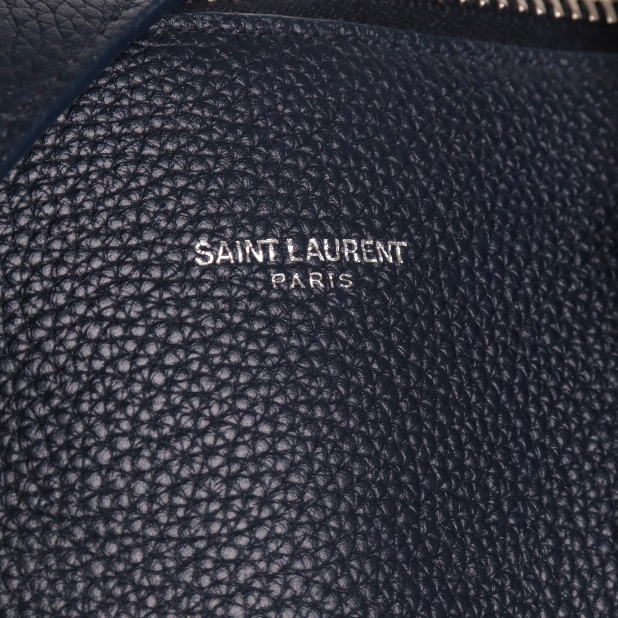 SAINT LAURENT - Nano day bag in gray grained leather