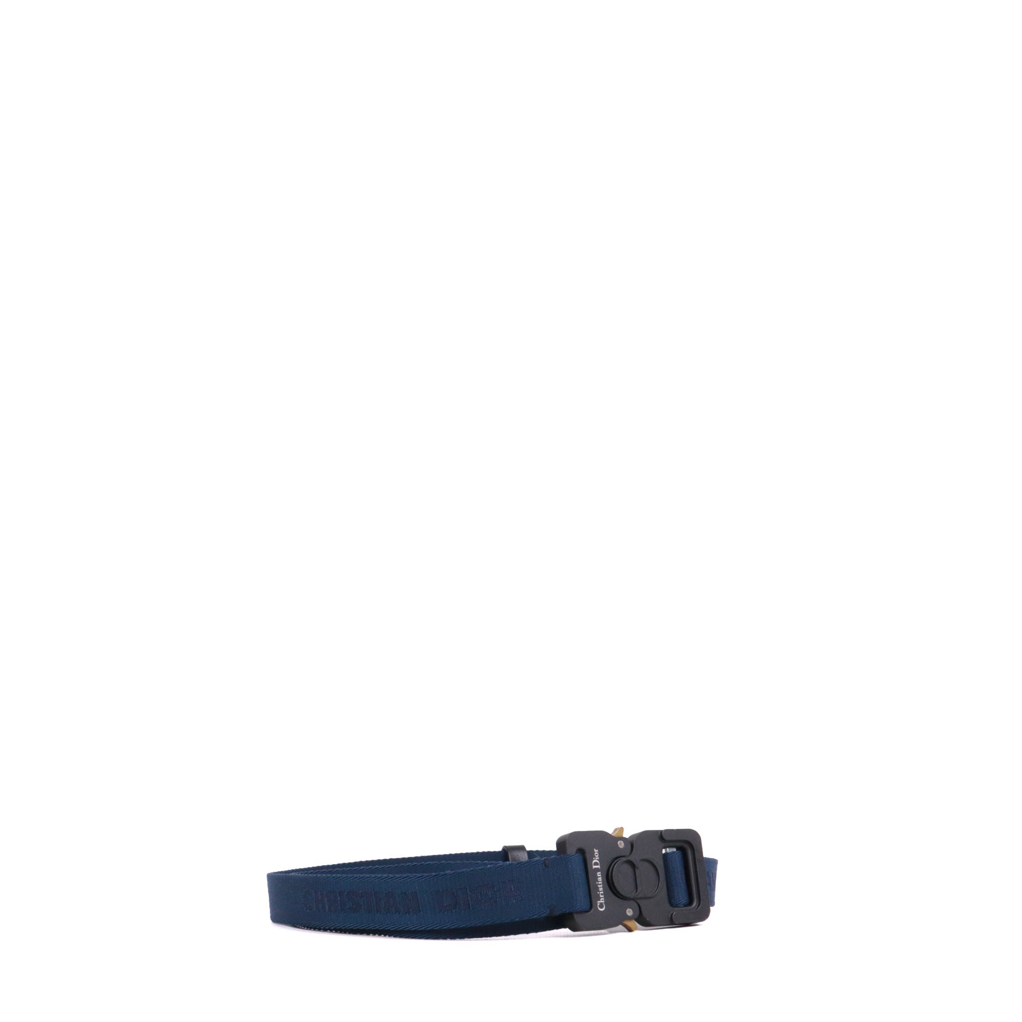 DIOR - Ceinture Saddle Dior en tissu bleu marine