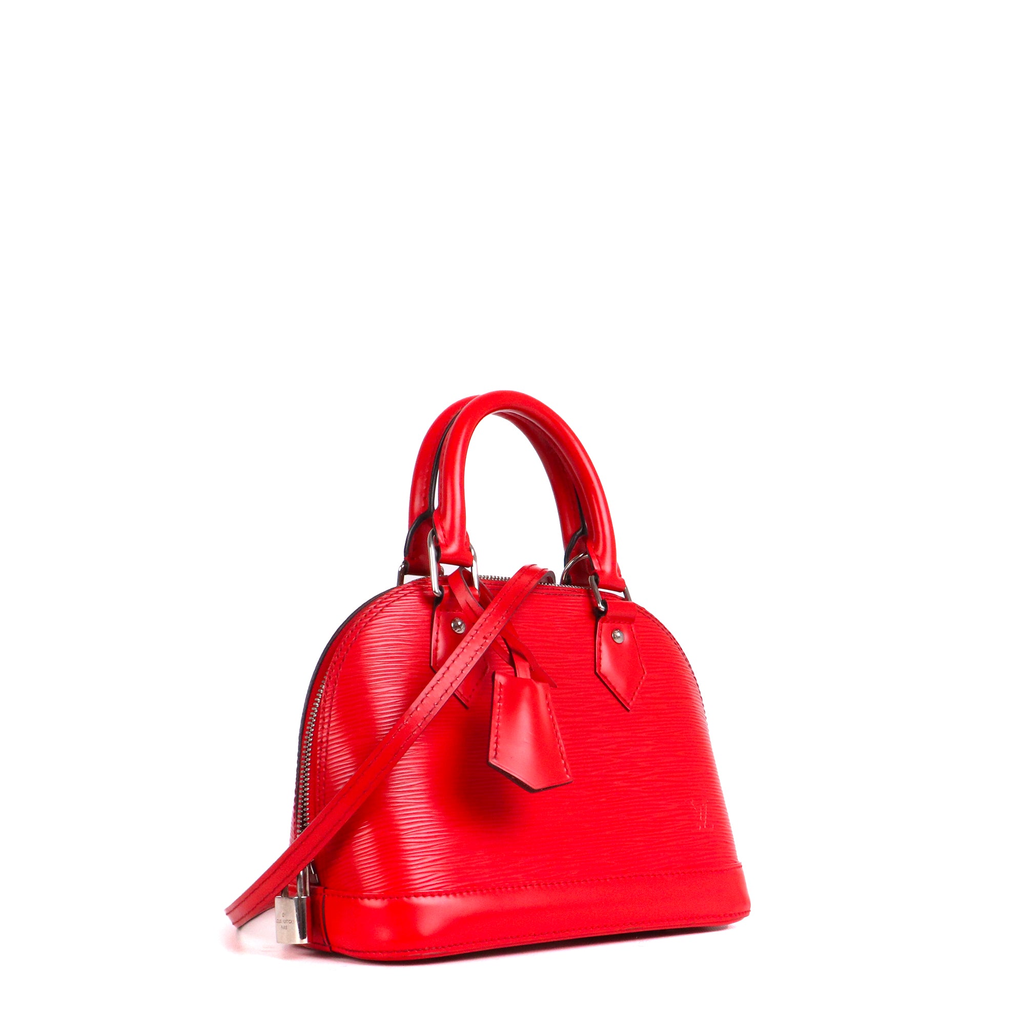 LOUIS VUITTON - Sac à bandoulière Alma BB Louis Vuitton en cuir épi rouge