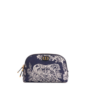 DIOR - Trousse de toilette 30 Montaigne Dior en toile de jouy bleu marine