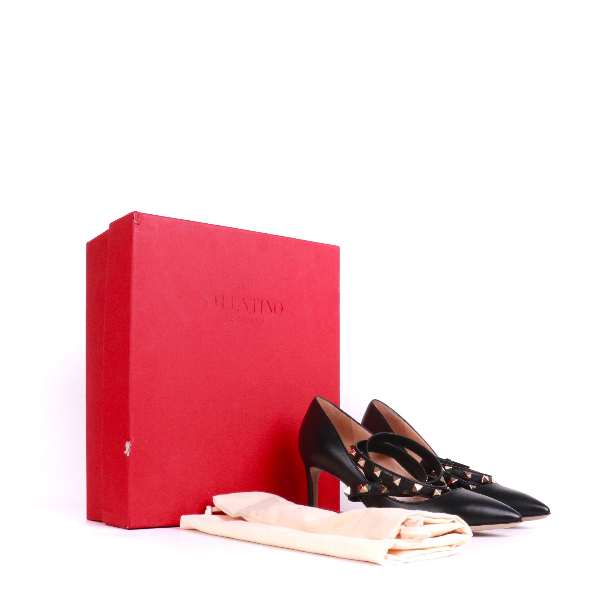 VALENTINO - Escarpins Rockstud Valentino en cuir noir (T36)