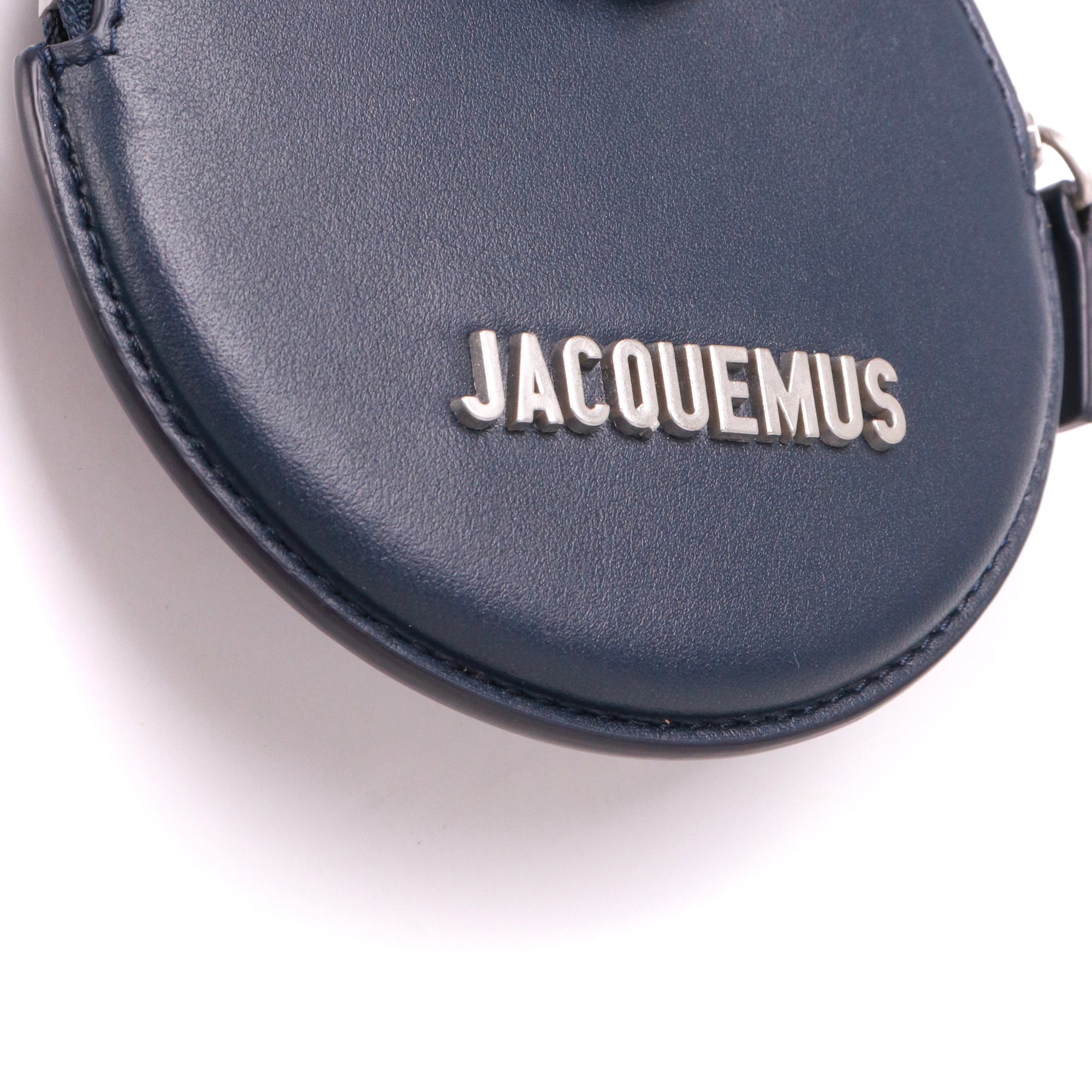 JACQUEMUS - Le Pitchou Jacquemus coin purse in smooth navy blue leather