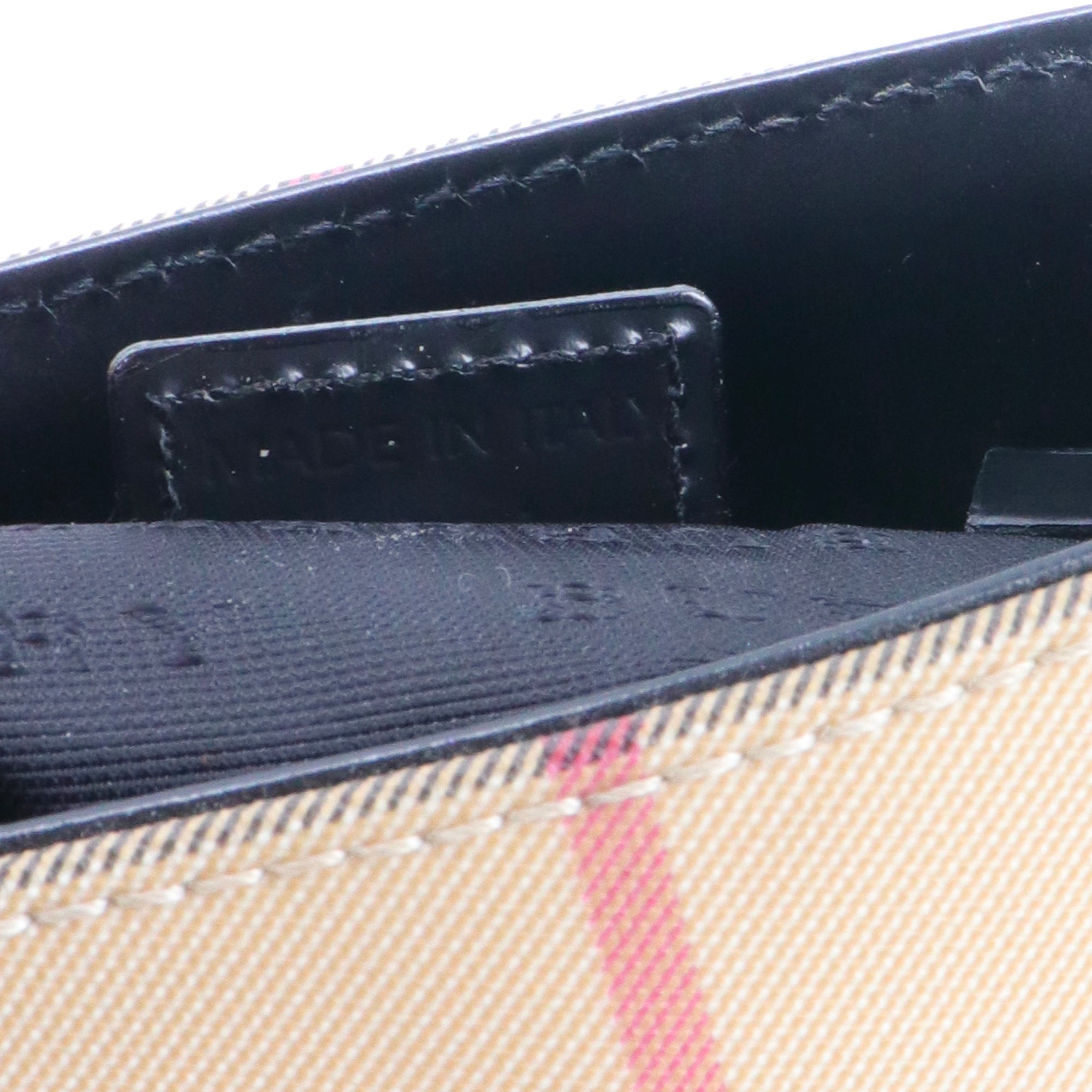 BURBERRY - Burberry check canvas handbag