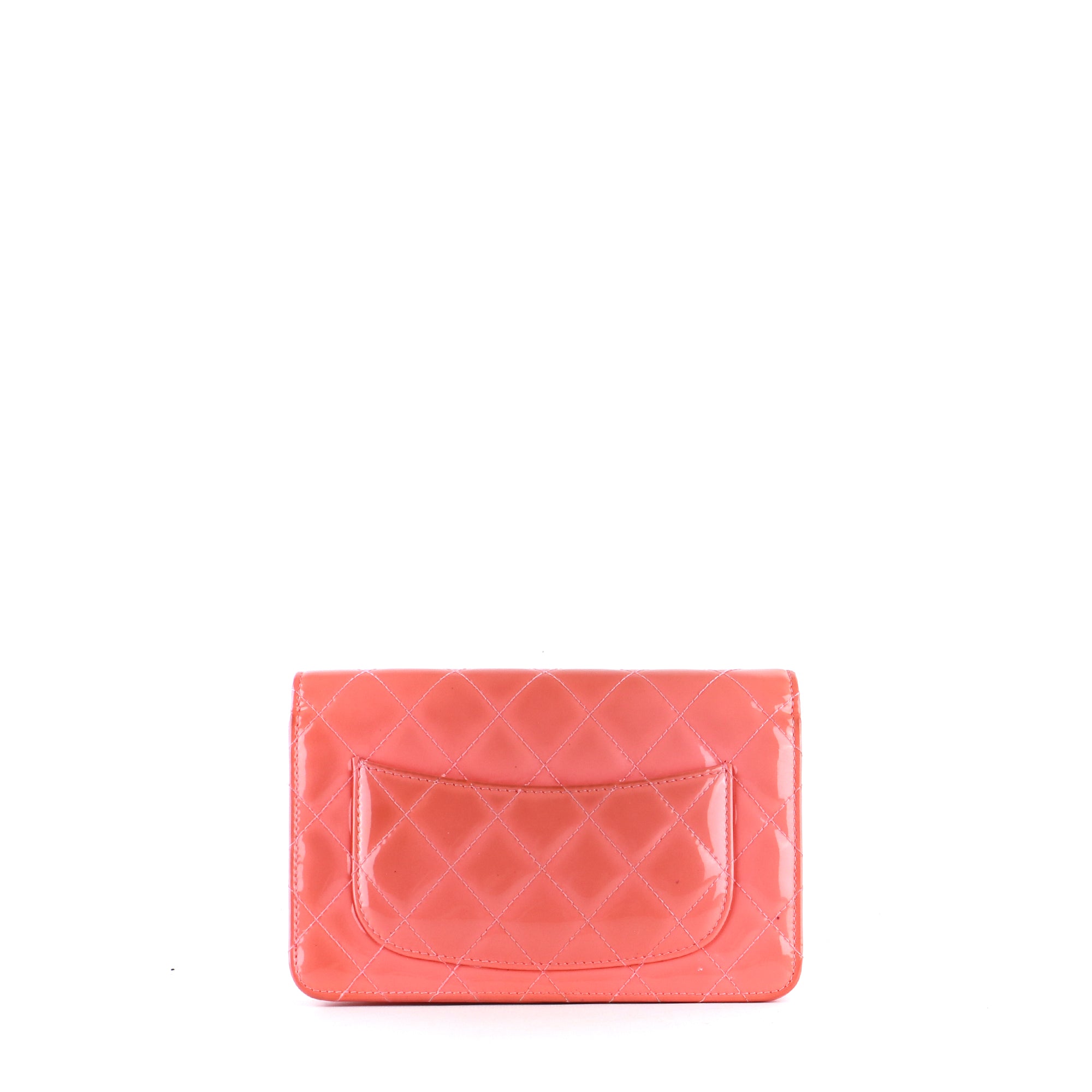 CHANEL - Sac Wallet On Chain Timeless en cuir verni rose