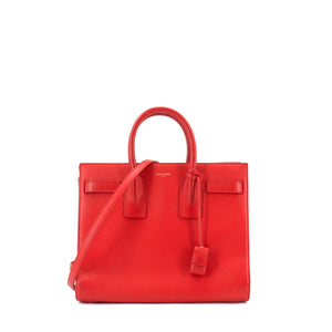 SAINT LAURENT - Sac de Jour small Saint Laurent en cuir rouge