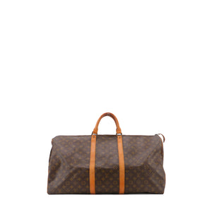 LOUIS VUITTON - Sac de voyage Keepall 60 Louis Vuitton en toile monogrammée vintage