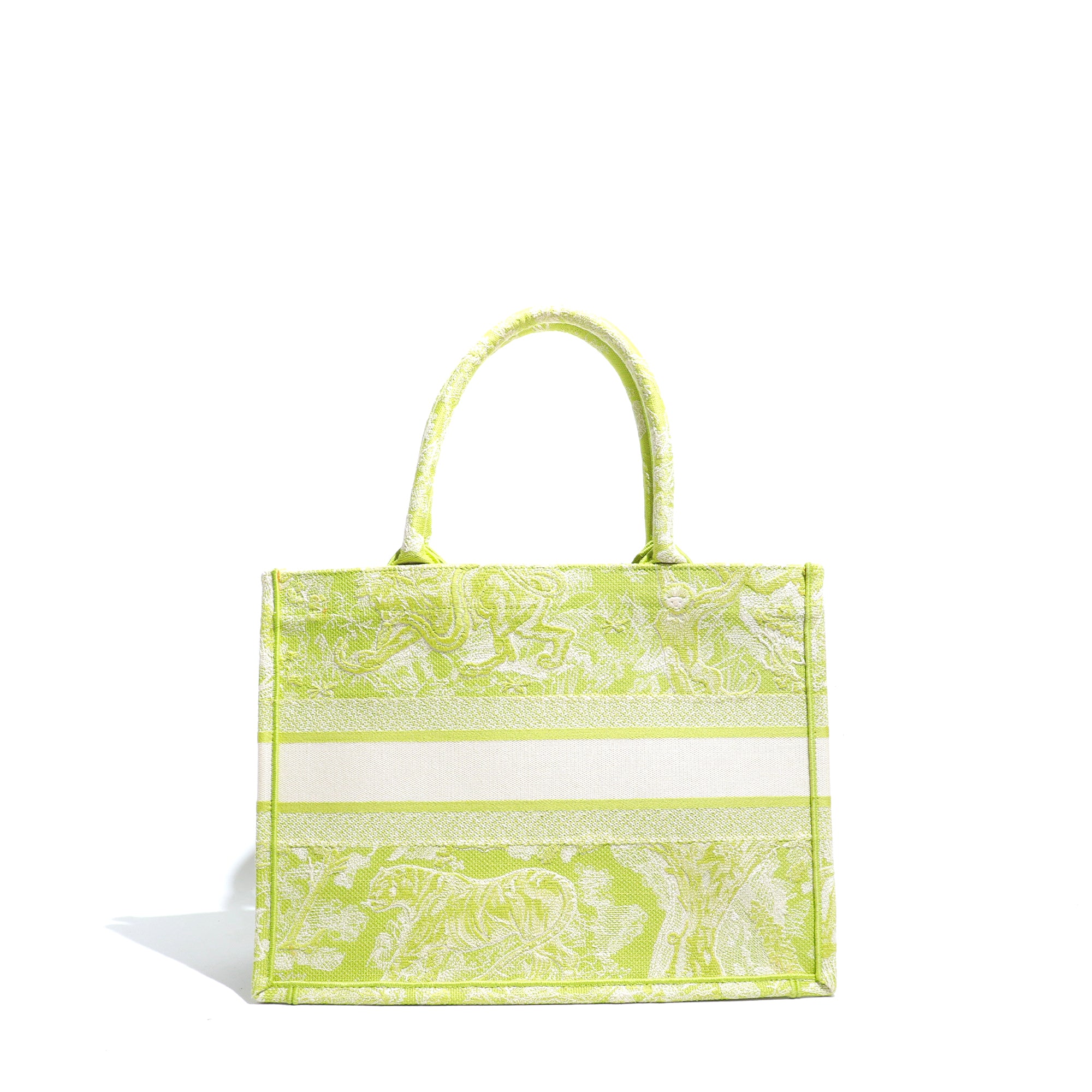 DIOR - Book Tote Medium Toile de Jouy anise green shopping bag