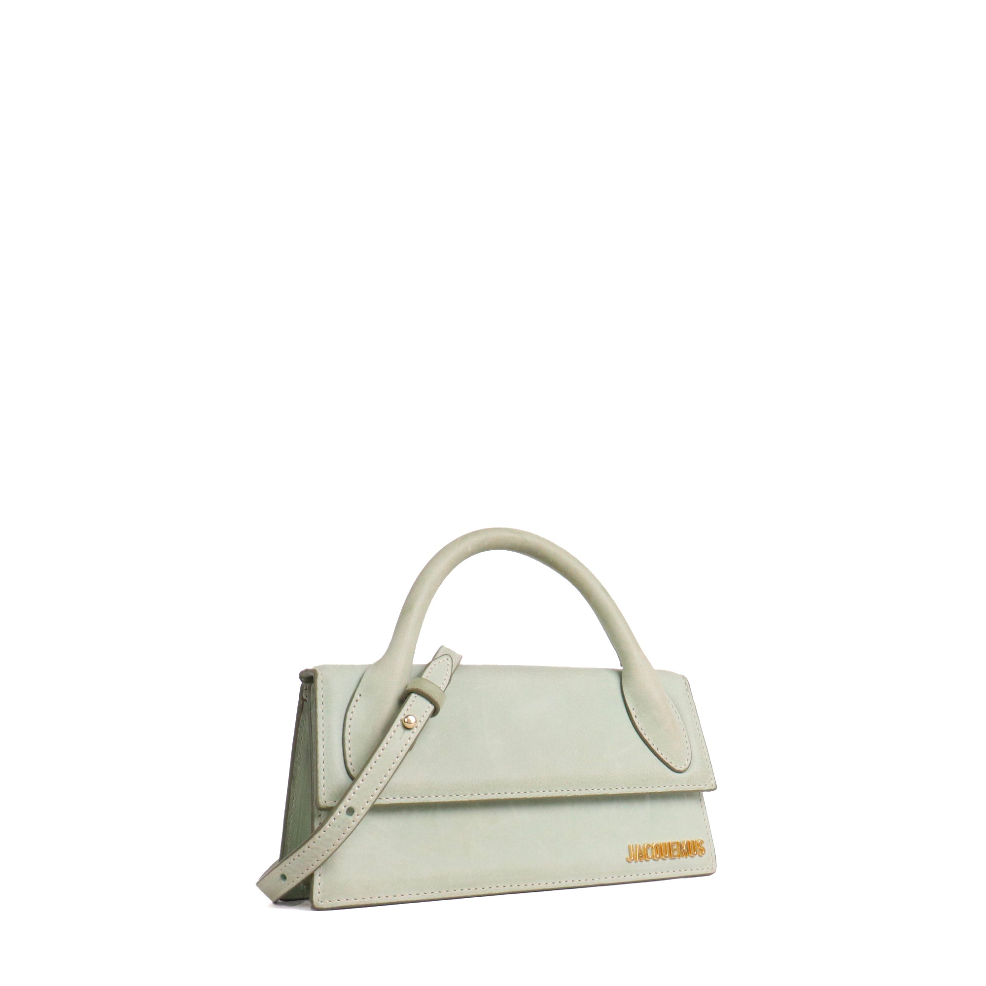 JACQUEMUS - Jacquemus Chiquito long shoulder bag in light green nubuck