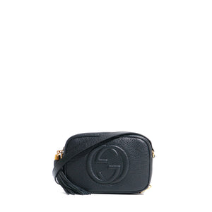 GUCCI - Soho shoulder bag in black grained leather