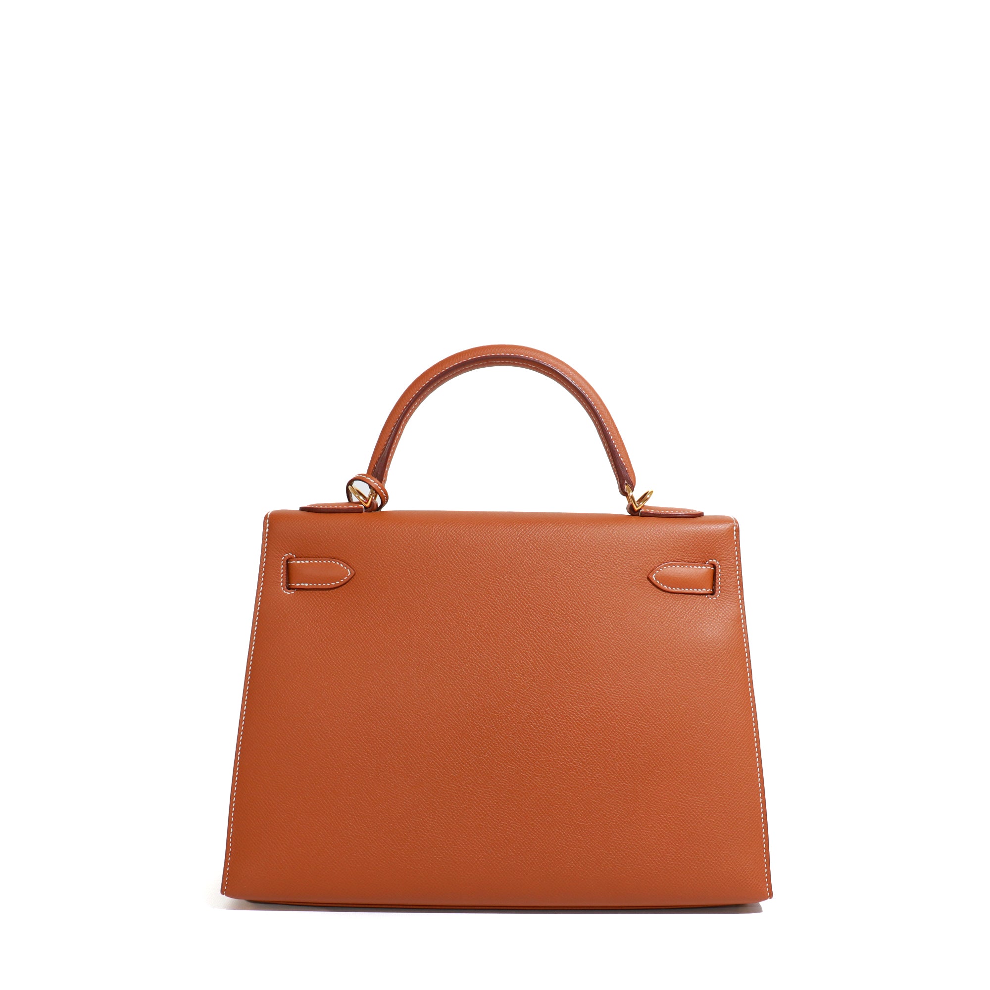 HERMÈS - Sac à main Kelly 32 en cuir epsom gold sellier