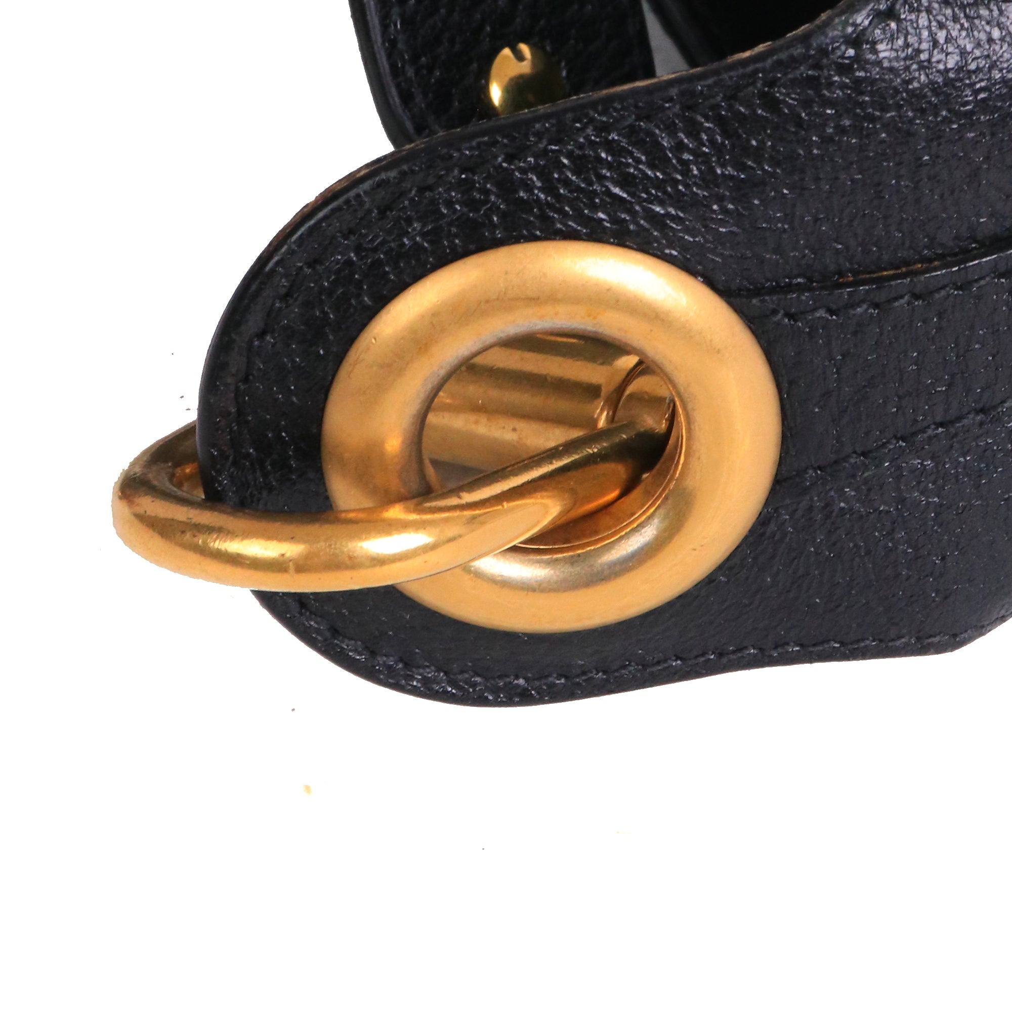 GUCCI - Small Gucci Jackie 1961 shoulder bag in denim and brown grained leather