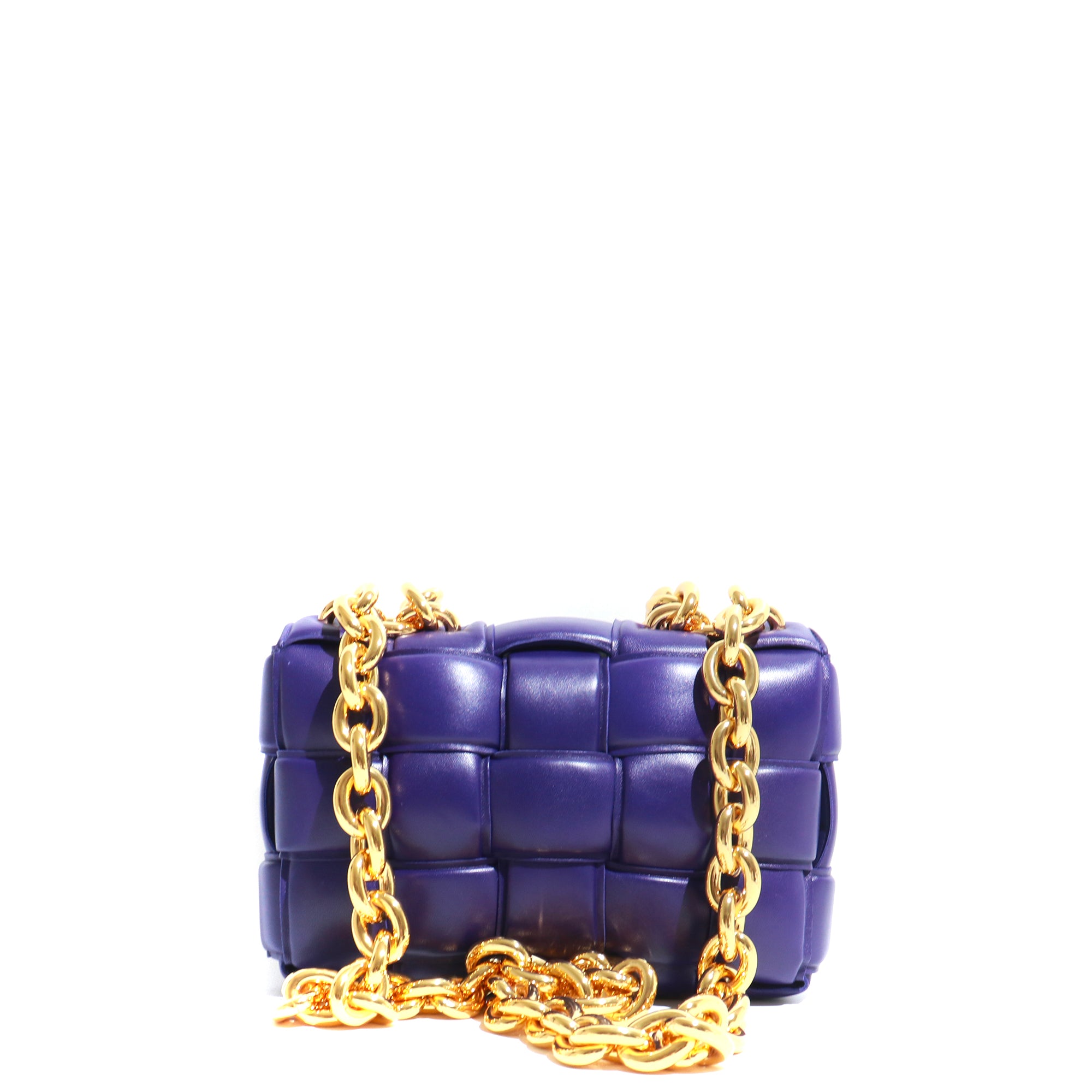 BOTTEGA VENETA - Sac à bandoulière Chain Cassette en cuir violet