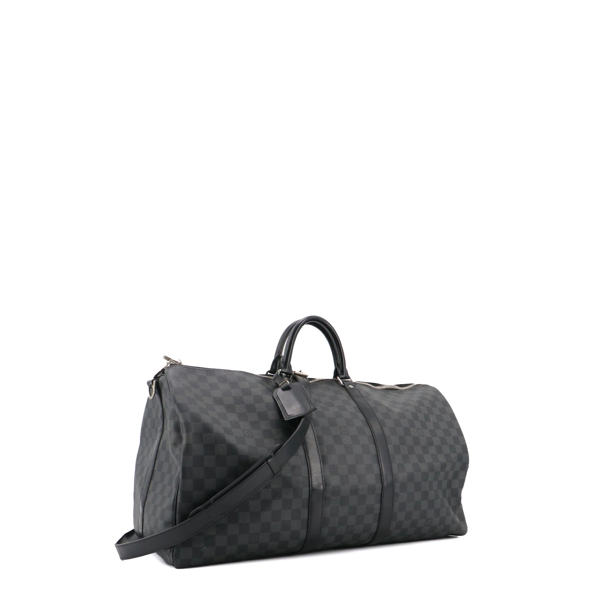 LOUIS VUITTON - Sac de voyage Keepall 55 Louis Vuitton en toile damier graphite