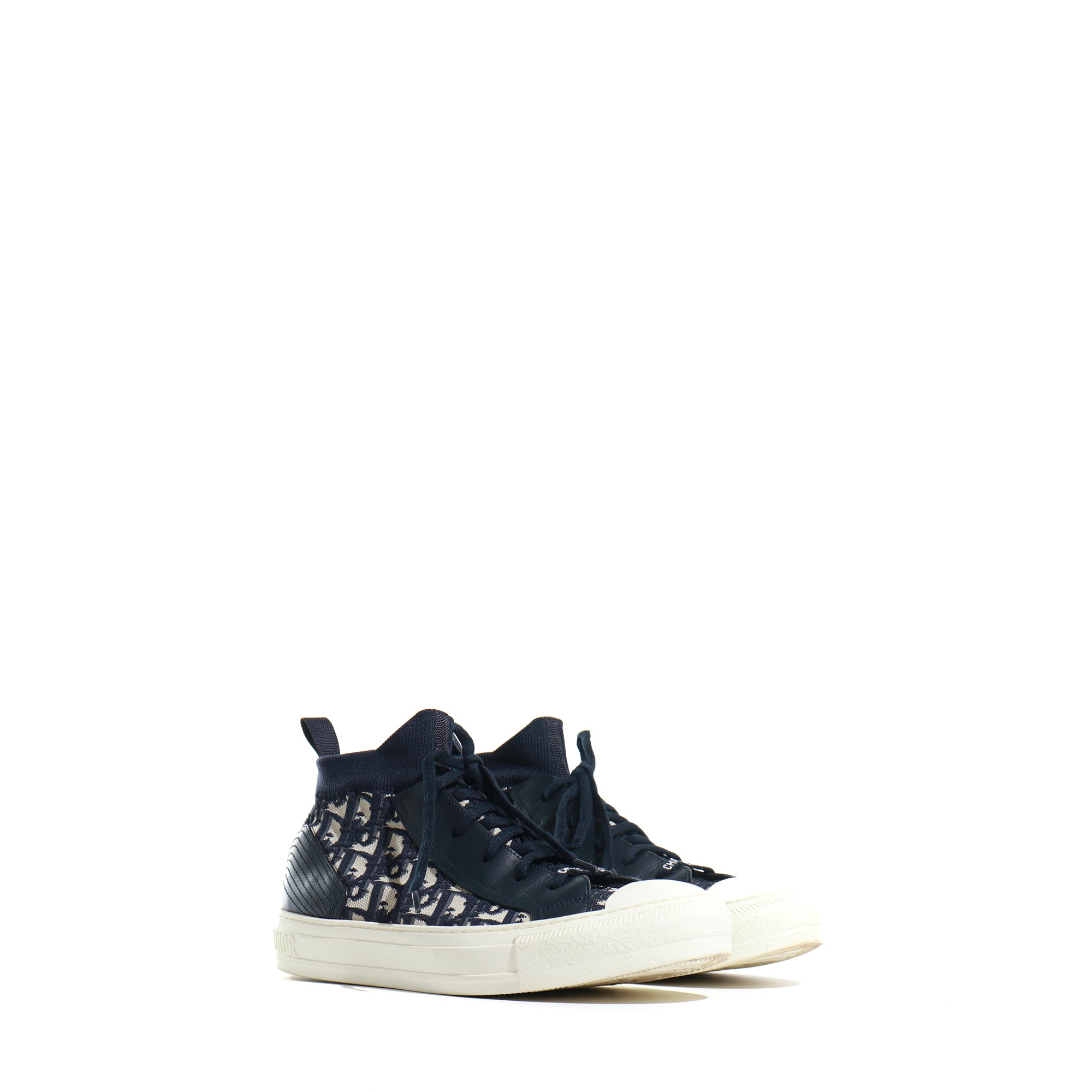 DIOR - Walk'N'Dior high-top sneakers in oblique Dior canvas (T40)