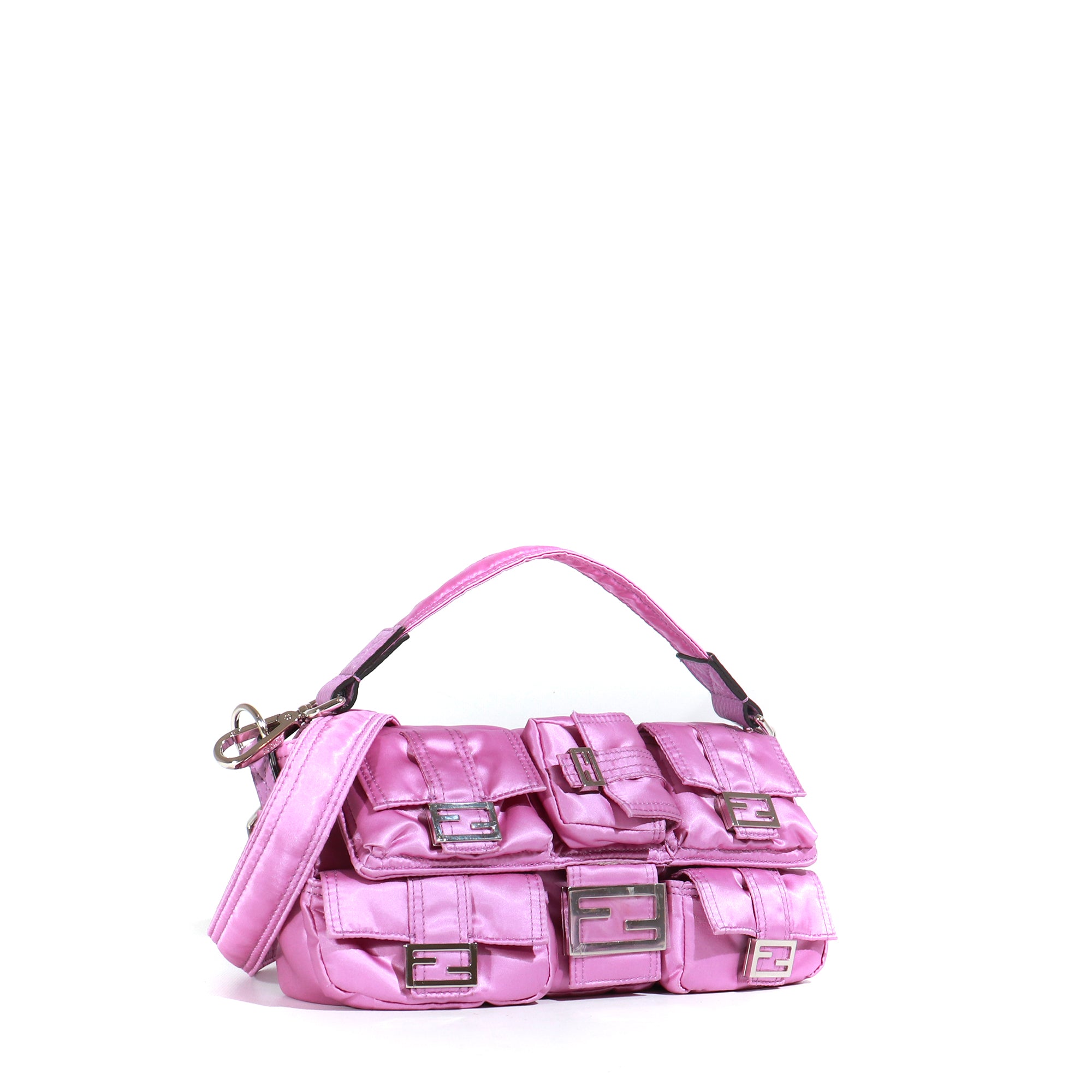 FENDI - Baguette Multipocket shoulder bag in purple nylon