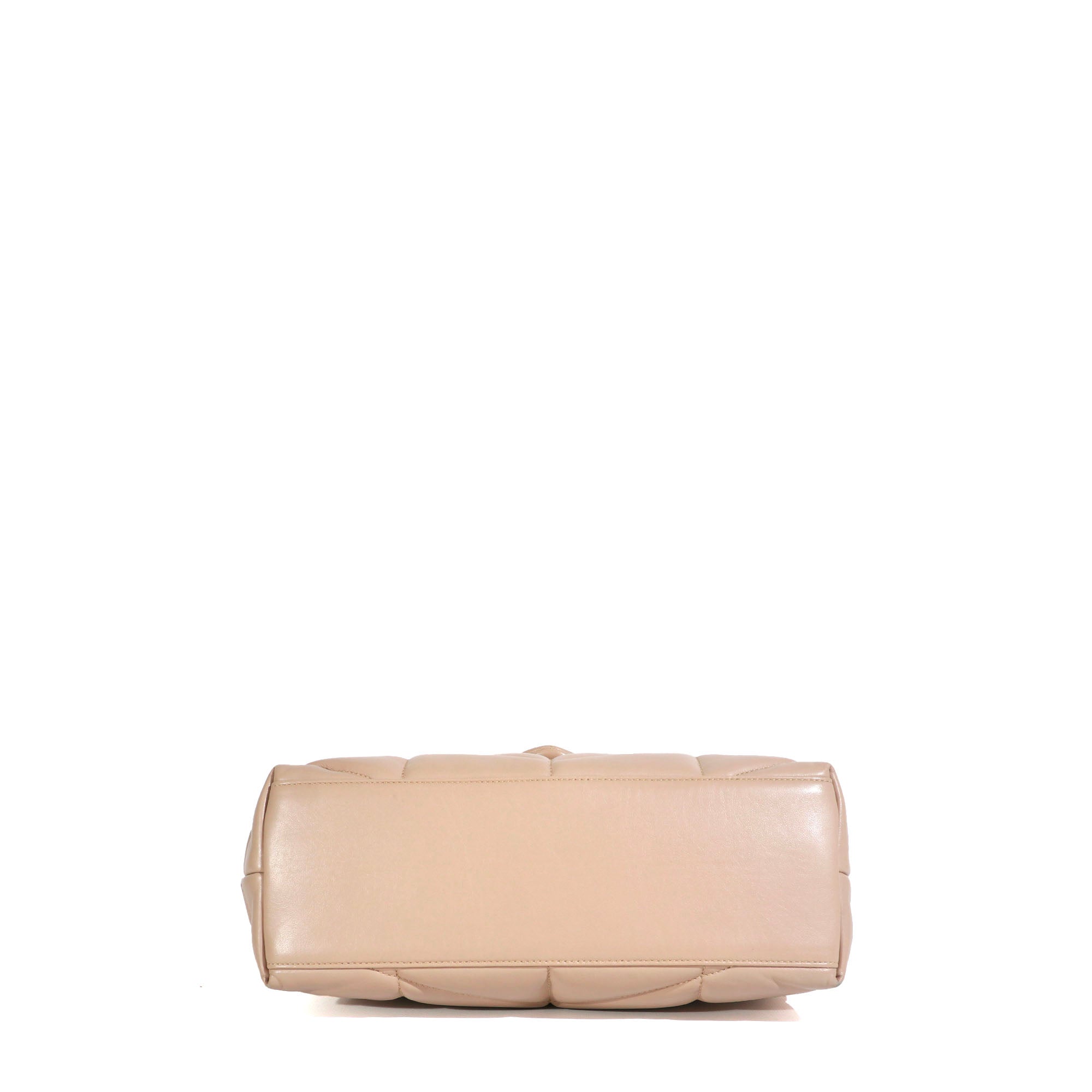 SAINT LAURENT - Sac à bandoulière Loulou Puffer small en cuir beige