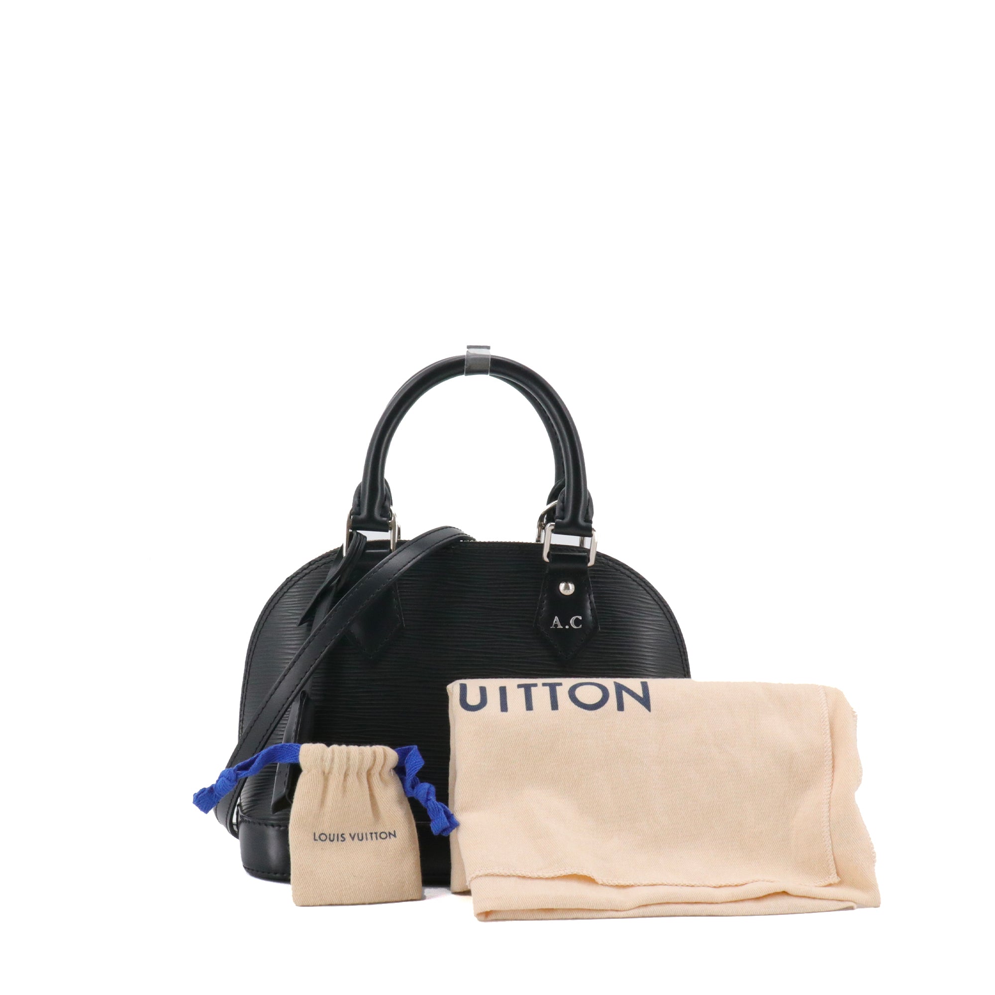 LOUIS VUITTON - Sac à bandoulière Alma BB Louis Vuitton en cuir épi noir