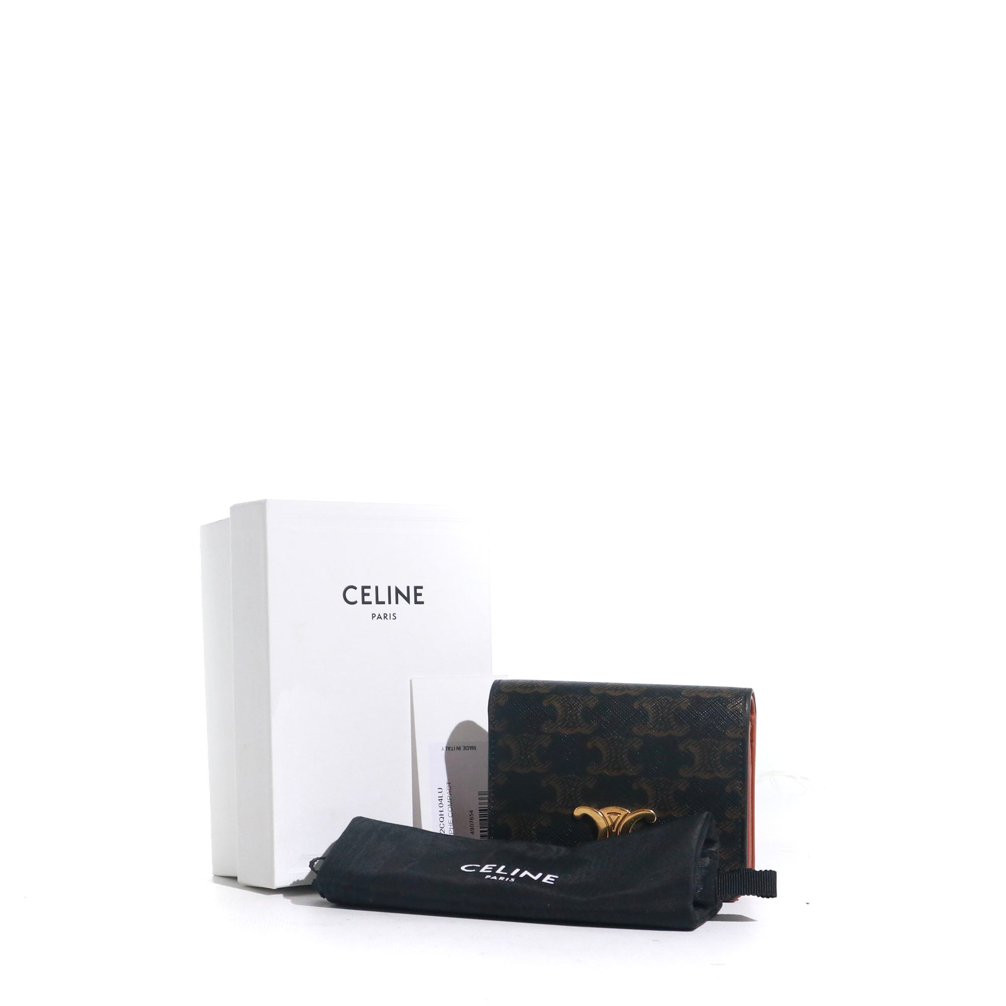 CELINE - Triomphe Compact Wallet in coated canvas