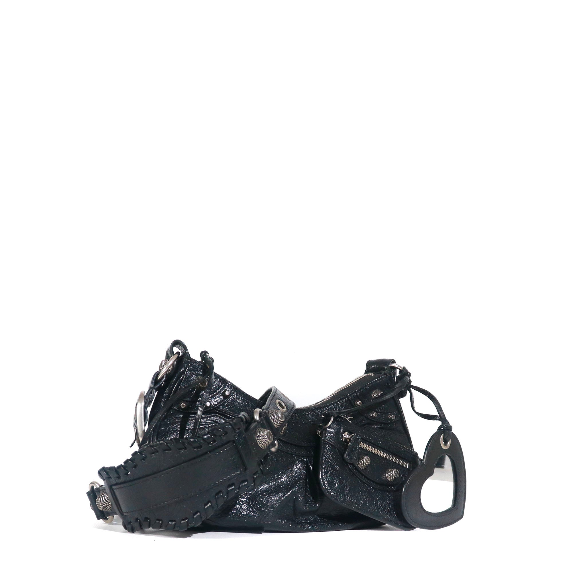 BALENCIAGA - Cagole XS shoulder bag in black leather