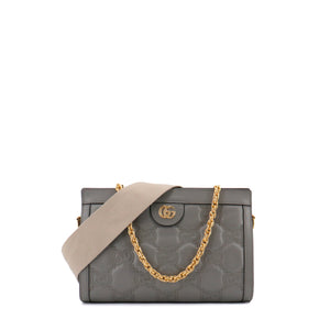 GUCCI - Sac à bandoulière GG Gucci en cuir matelassé gris