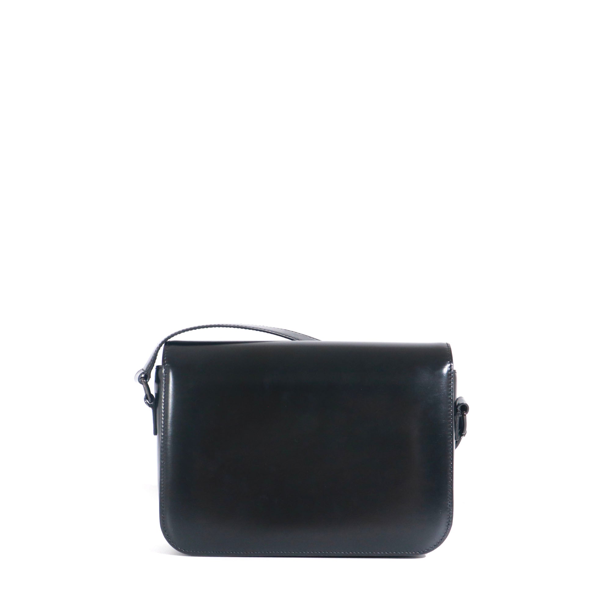 CELINE - Sac à bandoulière Triomphe medium en cuir box noir