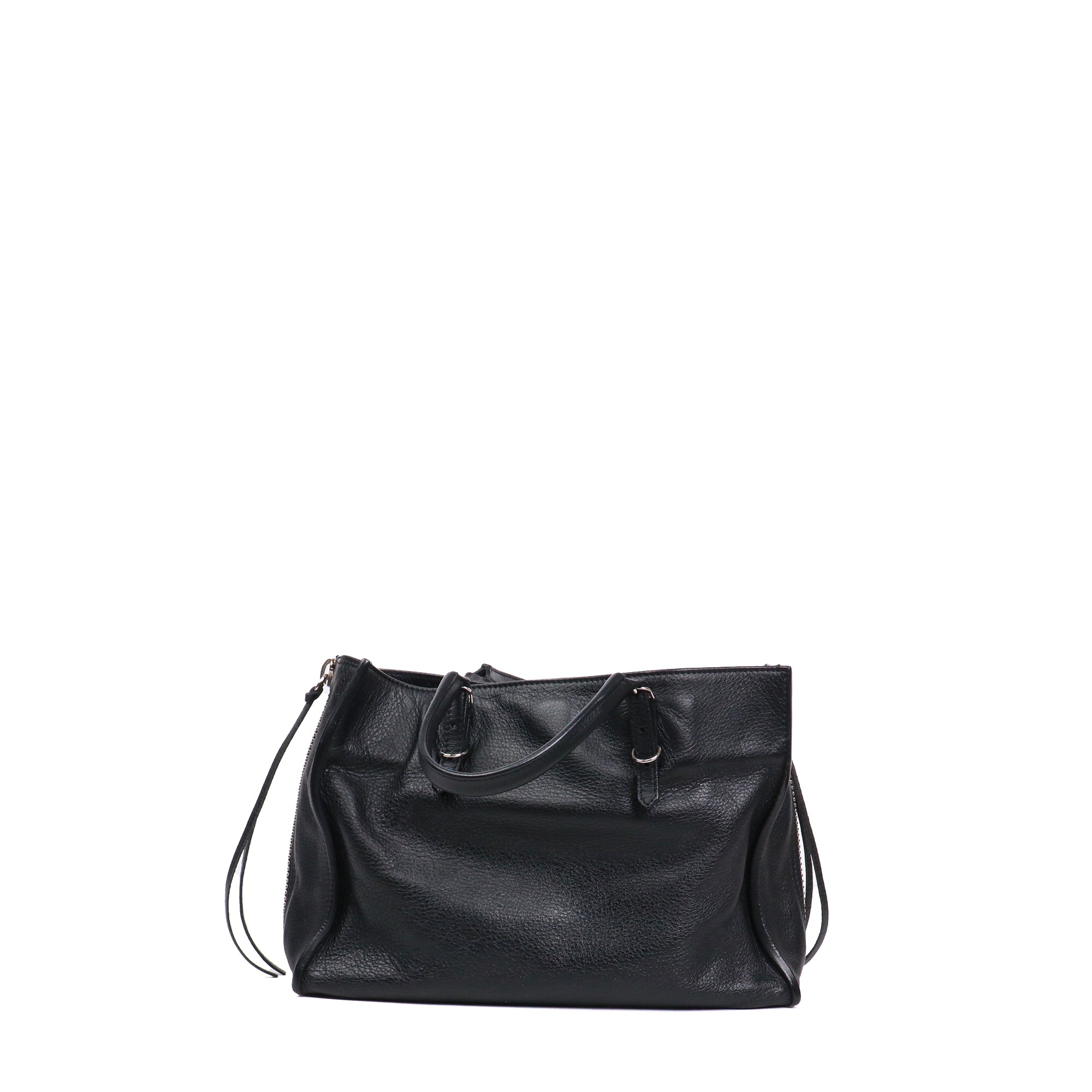 BALENCIAGA - Tote bag with shoulder strap A4 paper Beige sheepskin satchel