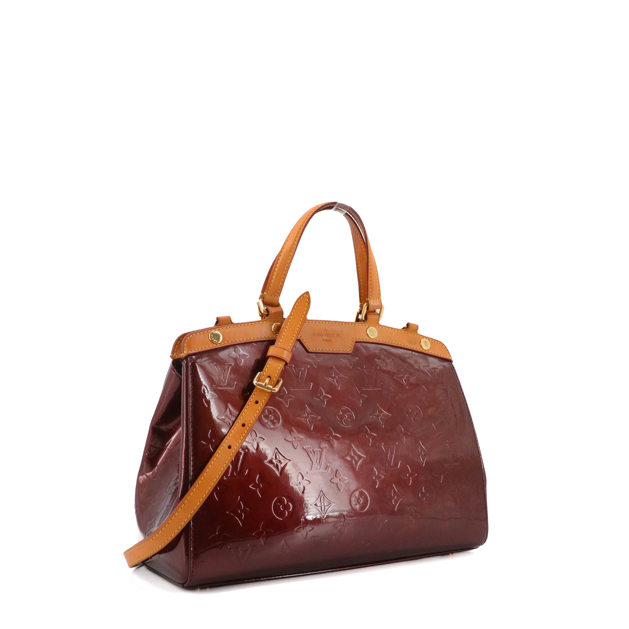 LOUIS VUITTON - Louis Vuitton Brea handbag in vintage burgundy patent leather