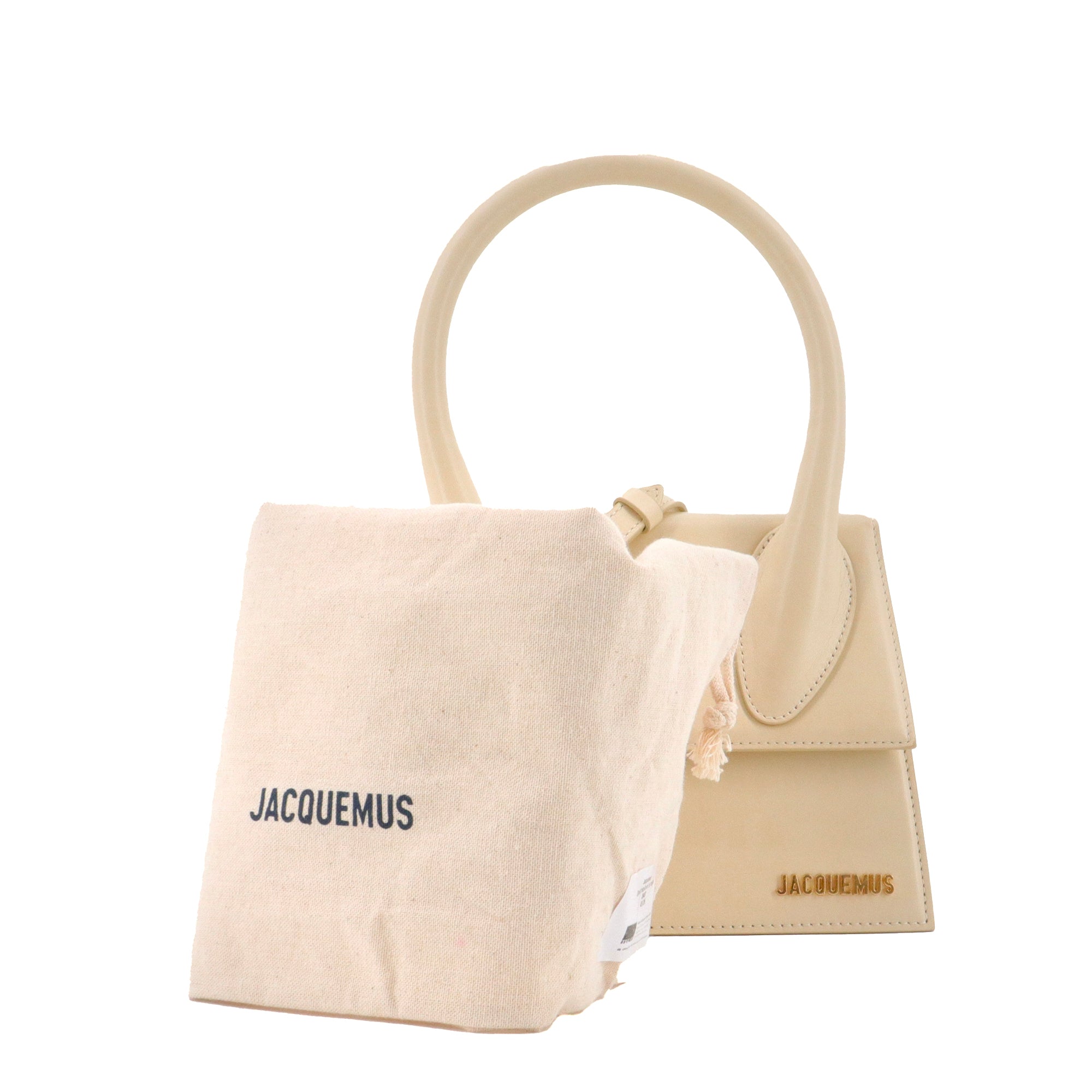 JACQUEMUS - Jacquemus Grand Chiquito shoulder bag in beige leather