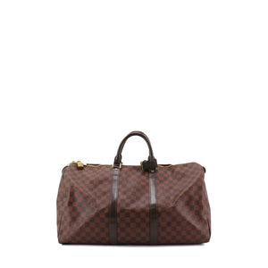 LOUIS VUITTON - Sac de voyage Keepall 50 Louis Vuitton en toile damier ébène