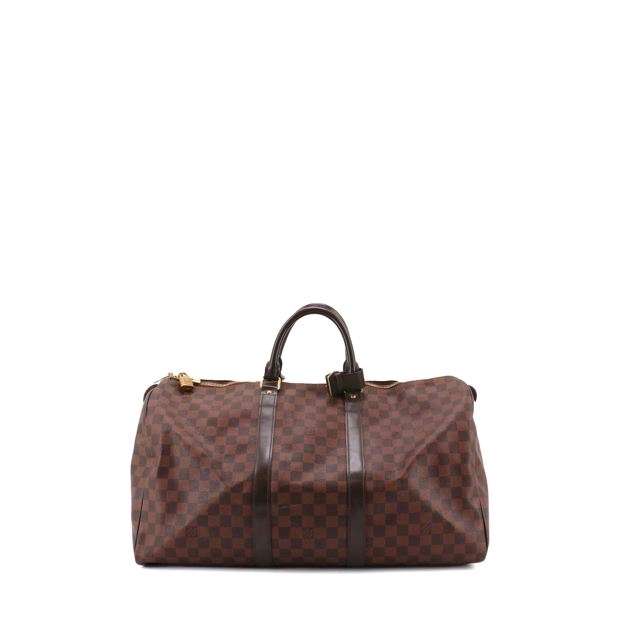 LOUIS VUITTON - Sac de voyage Keepall 50 Louis Vuitton en toile damier ébène