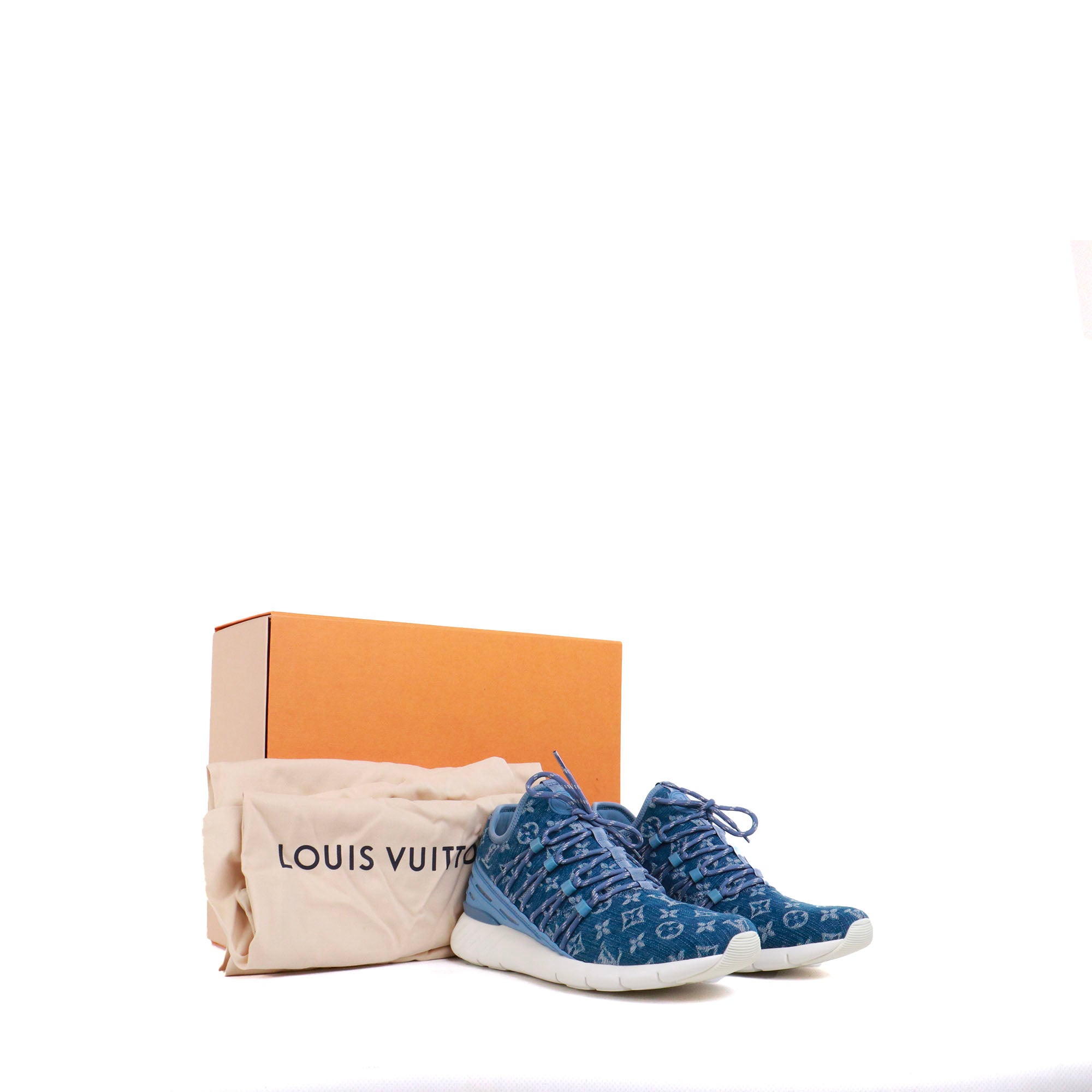 LOUIS VUITTON - Louis Vuitton Fastlane denim sneakers (T43)