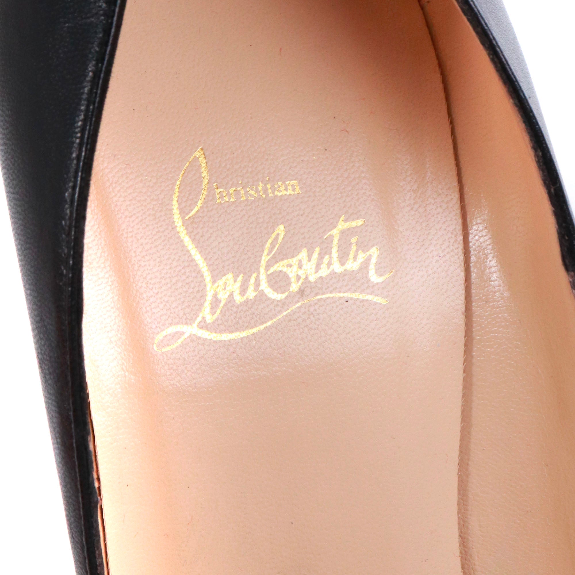 LOUBOUTIN - Escarpins So Kate Louboutin en cuir lisse noir et clous argentés (T38)