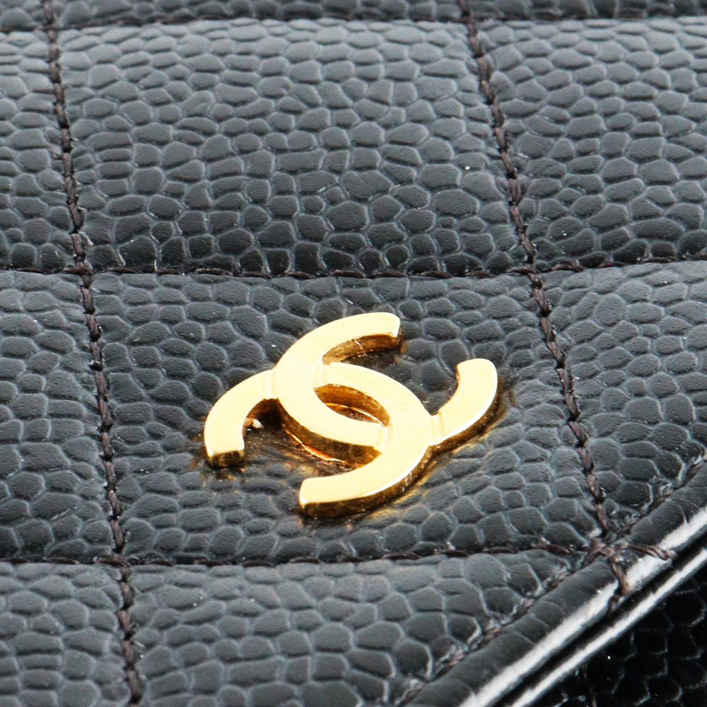 CHANEL - Sac Wallet On Chain Timeless en cuir caviar noir