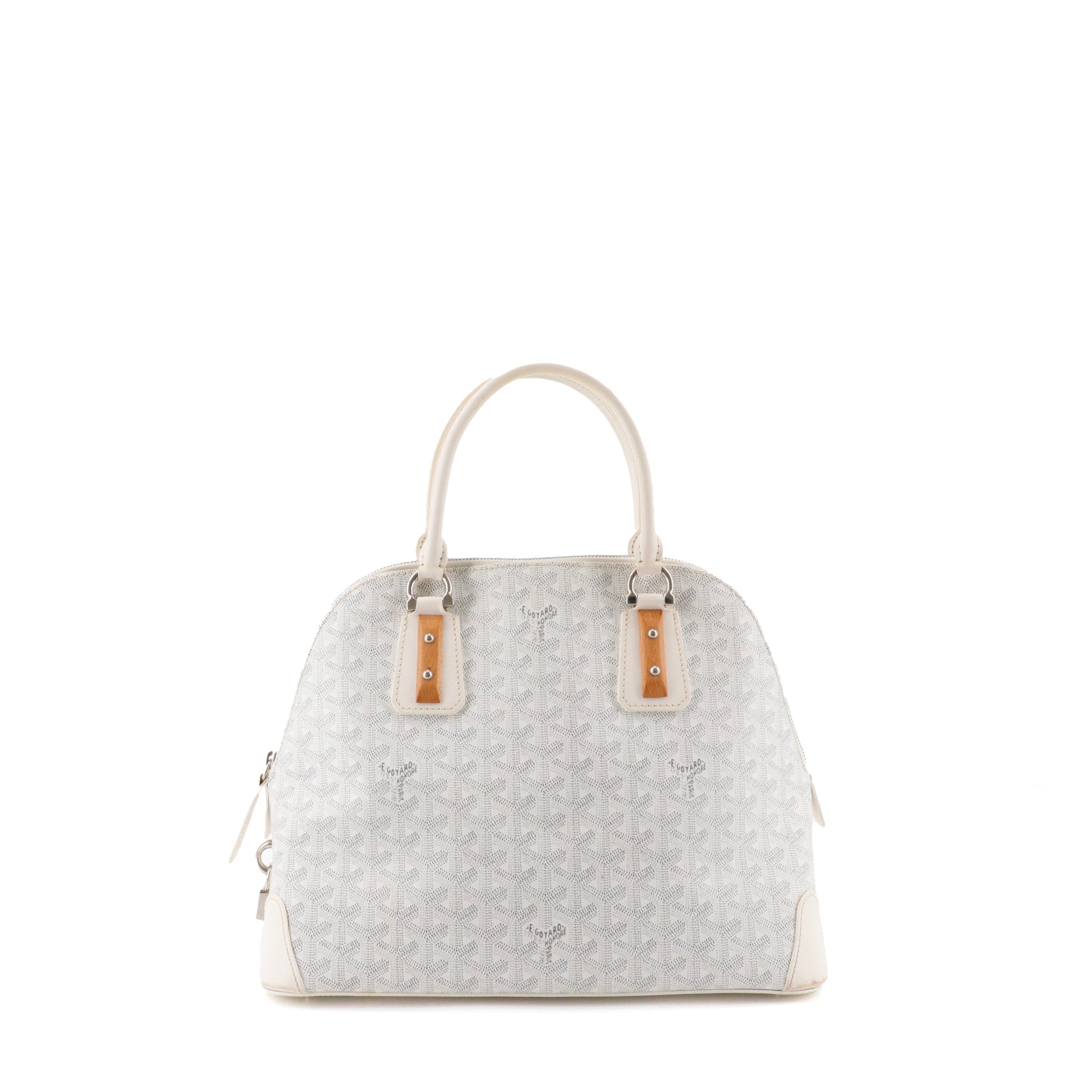 GOYARD - Goyard Vendôme handbag in white monogrammed canvas