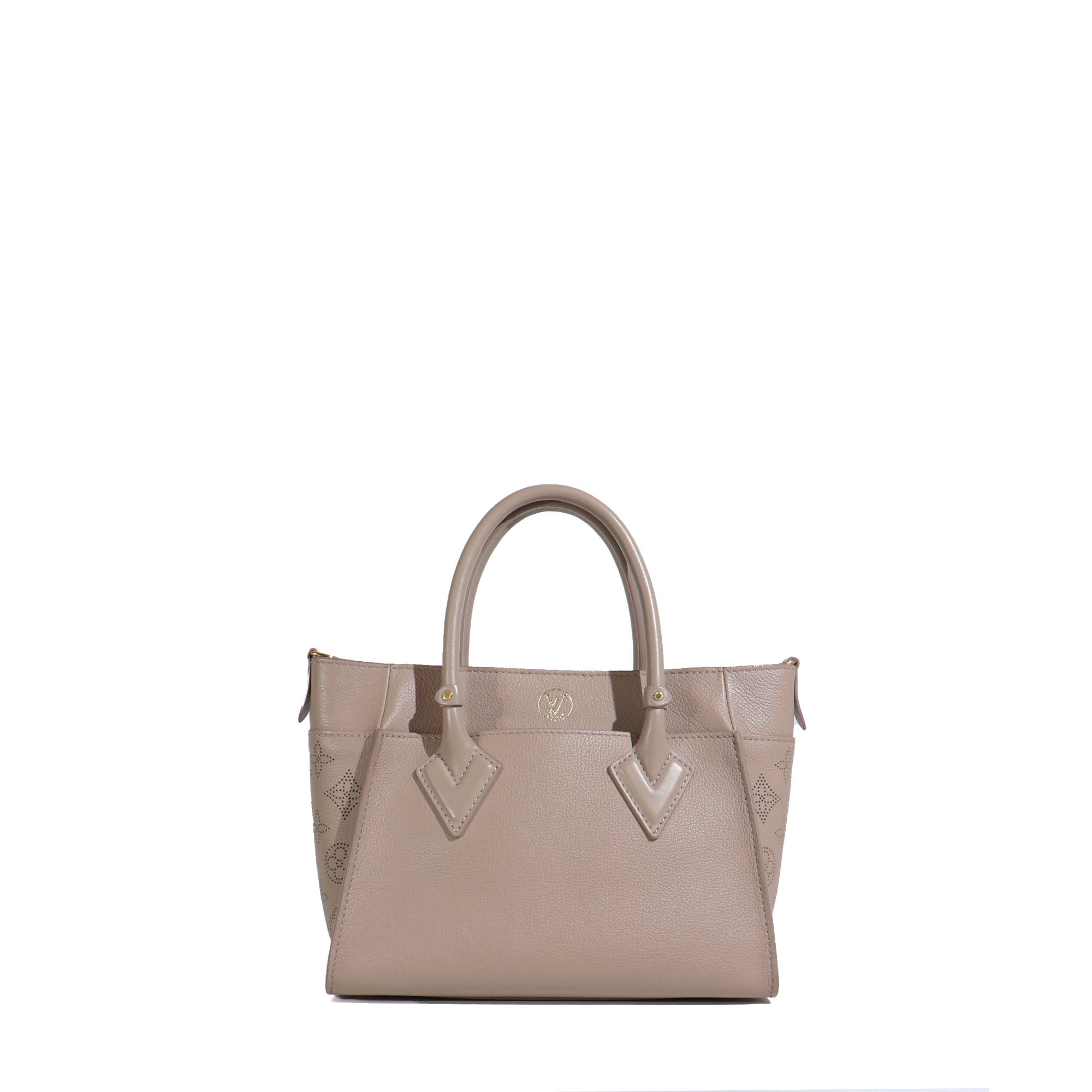 LOUIS VUITTON - My Side PM shoulder bag in taupe grained leather