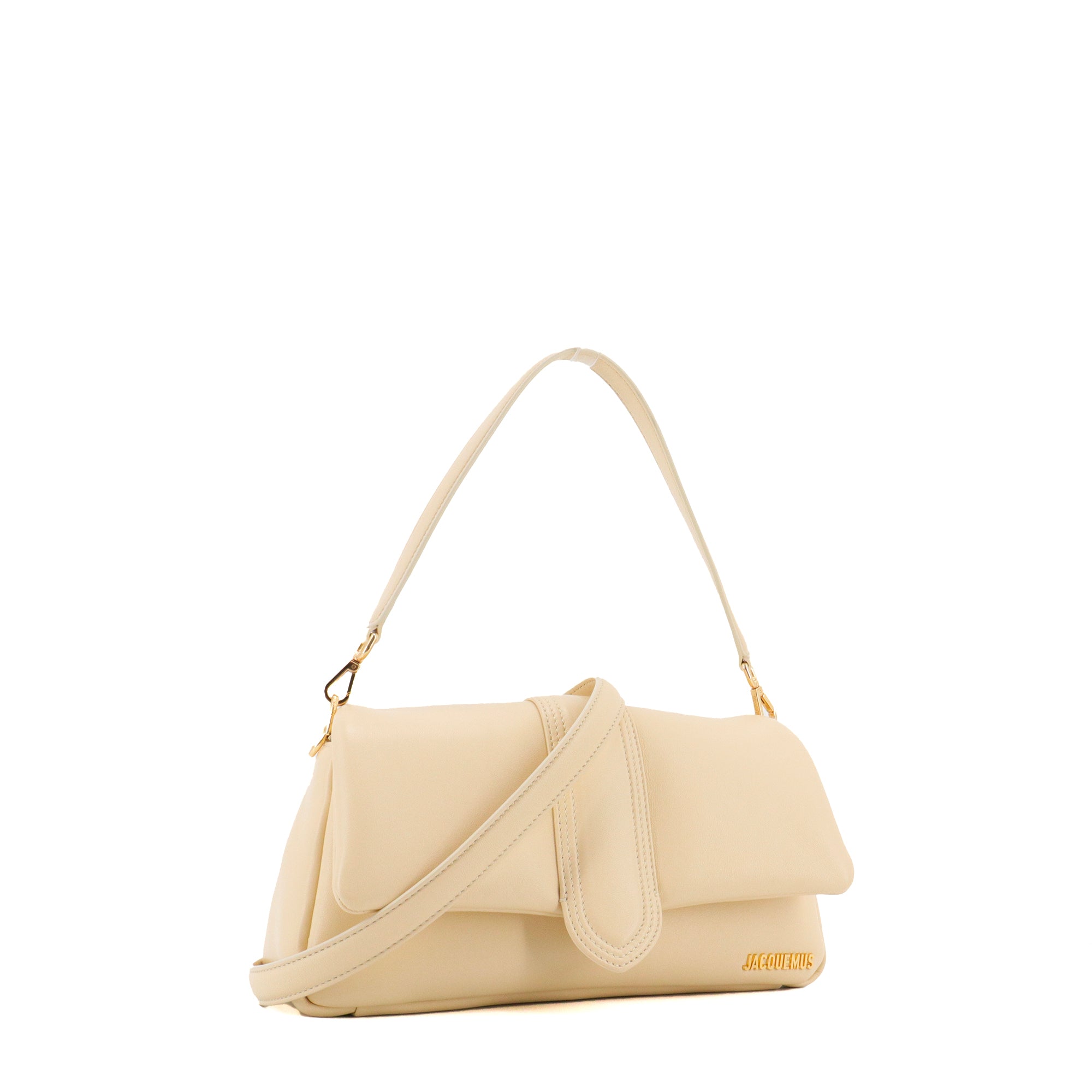 JACQUEMUS - Jacquemus Le Bambimou shoulder bag in beige leather