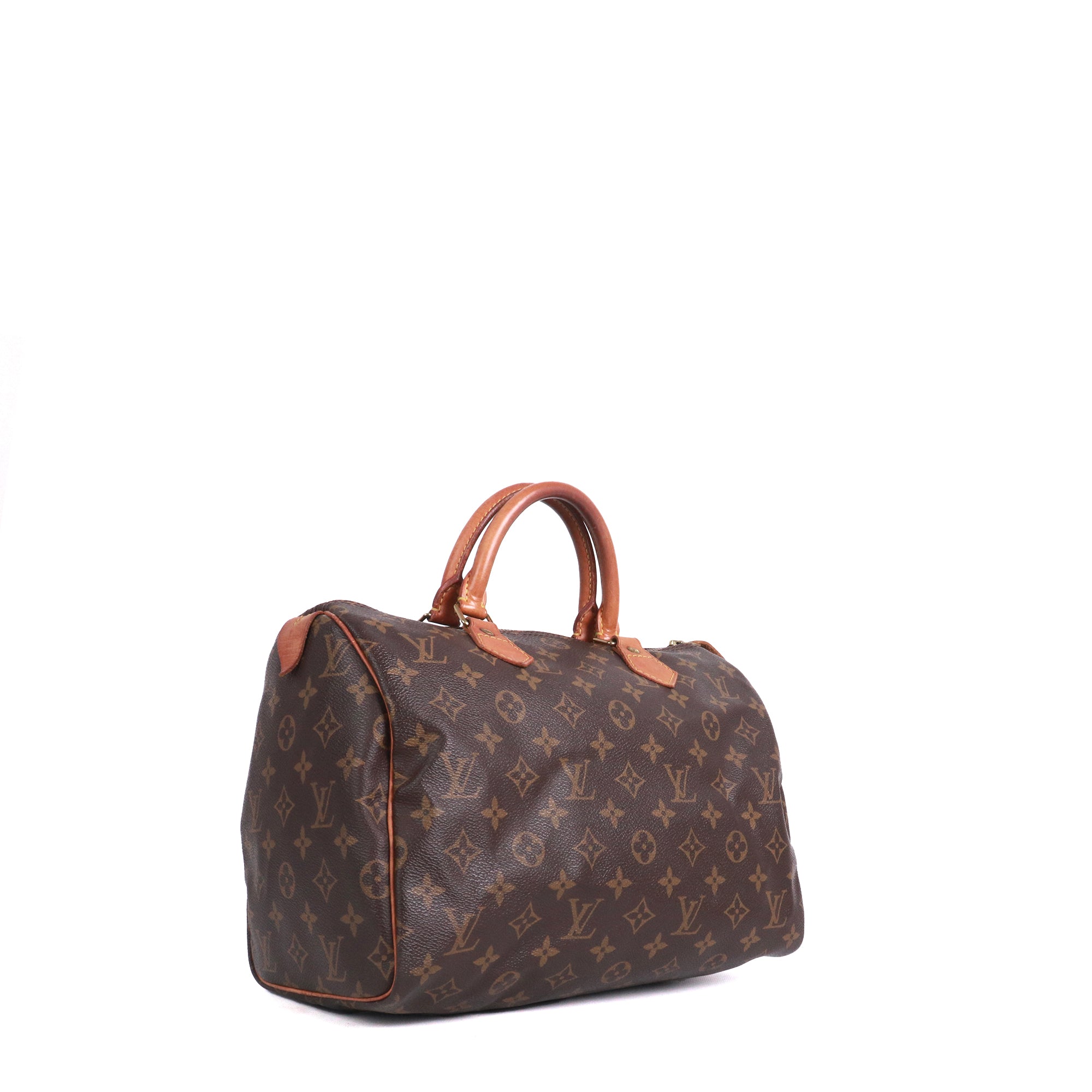 LOUIS VUITTON - Louis Vuitton Speedy 35 shoulder bag in Damier Ébène canvas