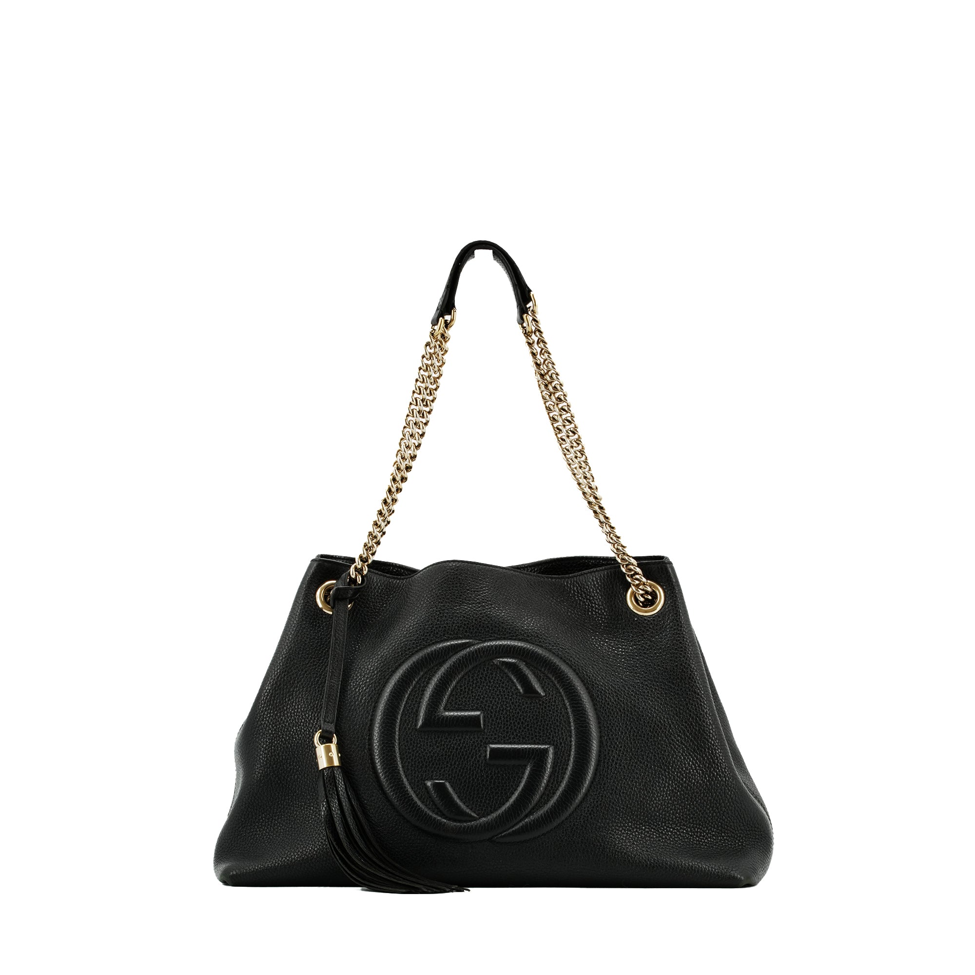 GUCCI - Gucci Soho tote bag in silver grained leather 