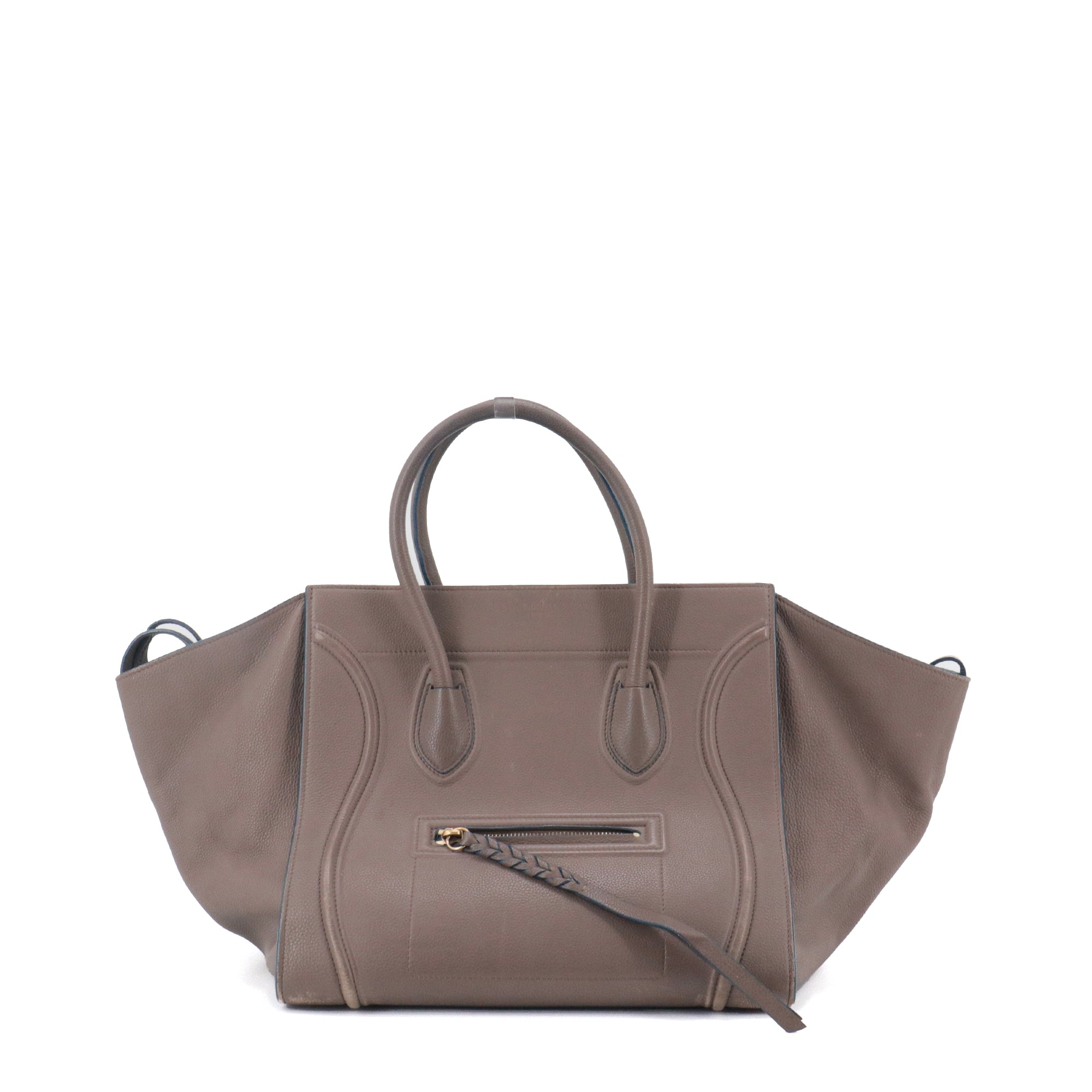 CELINE - Celine Luggage handbag in taupe grained leather