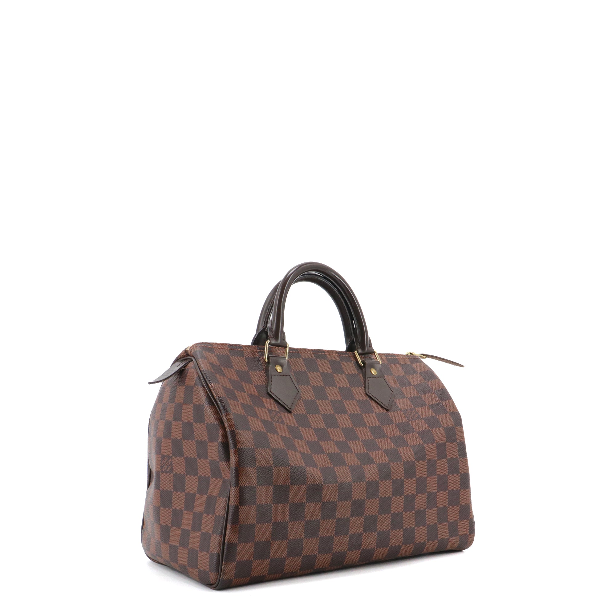 LOUIS VUITTON - Sac à main Speedy 30 Louis Vuitton en toile damier ébène