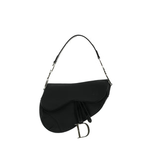 DIOR - Roller shoulder bag in navy blue grained leather